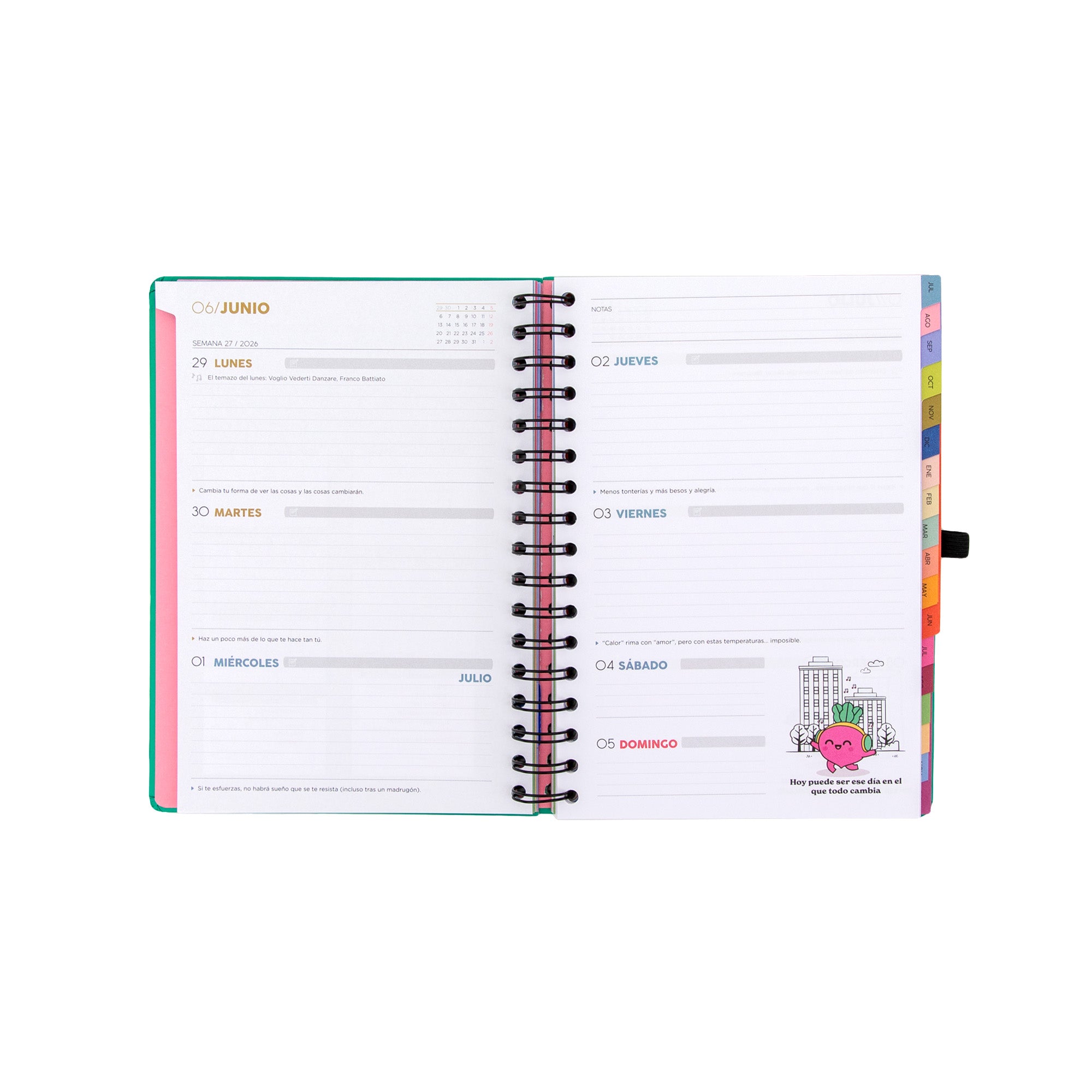 Agenda Mr. Wonderful 2026-27 Semanal 18 meses - Sueña fuerte, vive libre