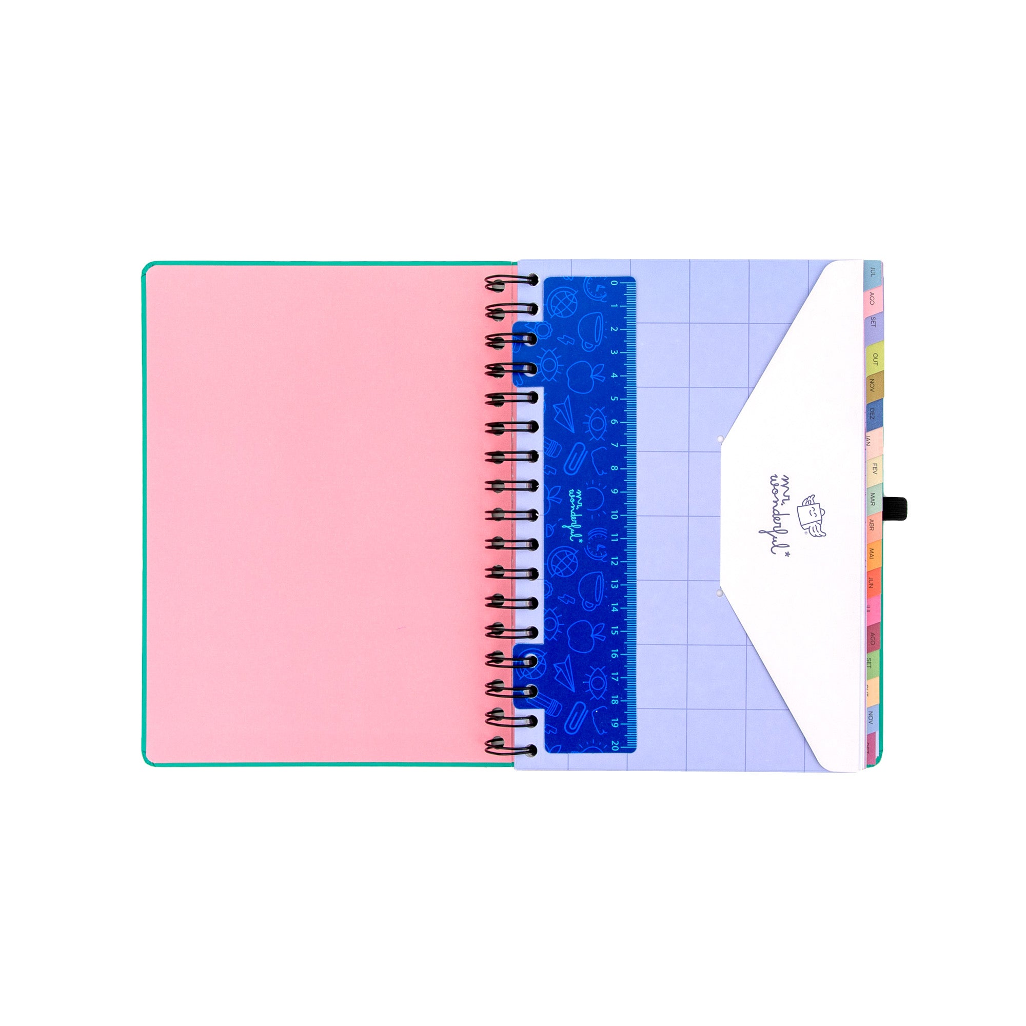 Agenda Mr. Wonderful 2026-27 Semanal 18 meses - Sonha muito, vive livre