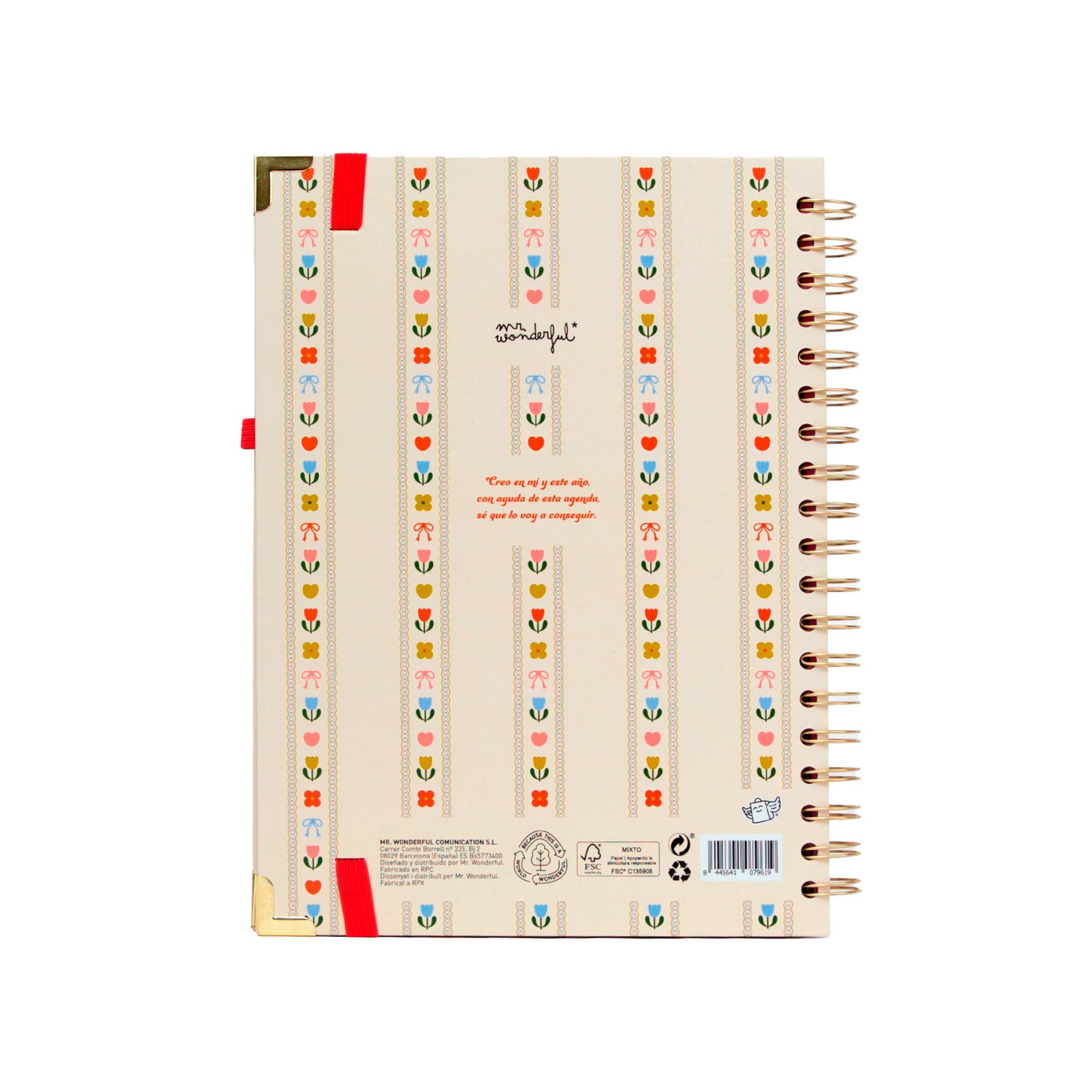 Agenda Mr. Wonderful 2026-27 Semanal Extragrande - Haz que cada día cuente