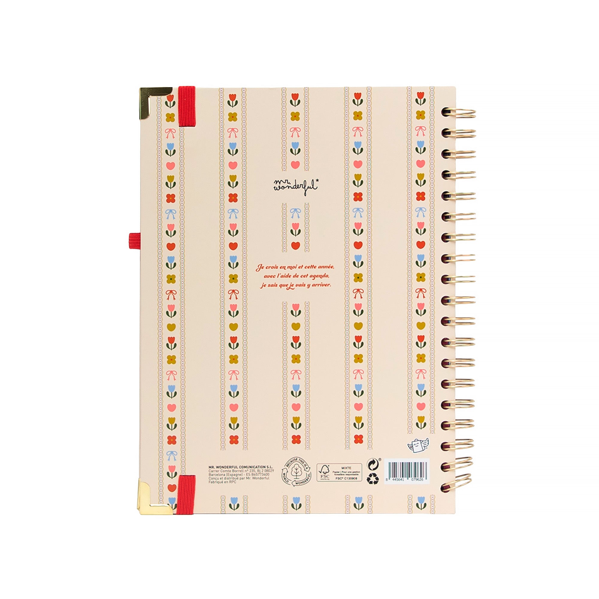 Agenda Mr. Wonderful 2026-27 Hebdomadaire Grand format - Fais que chaque jour compte