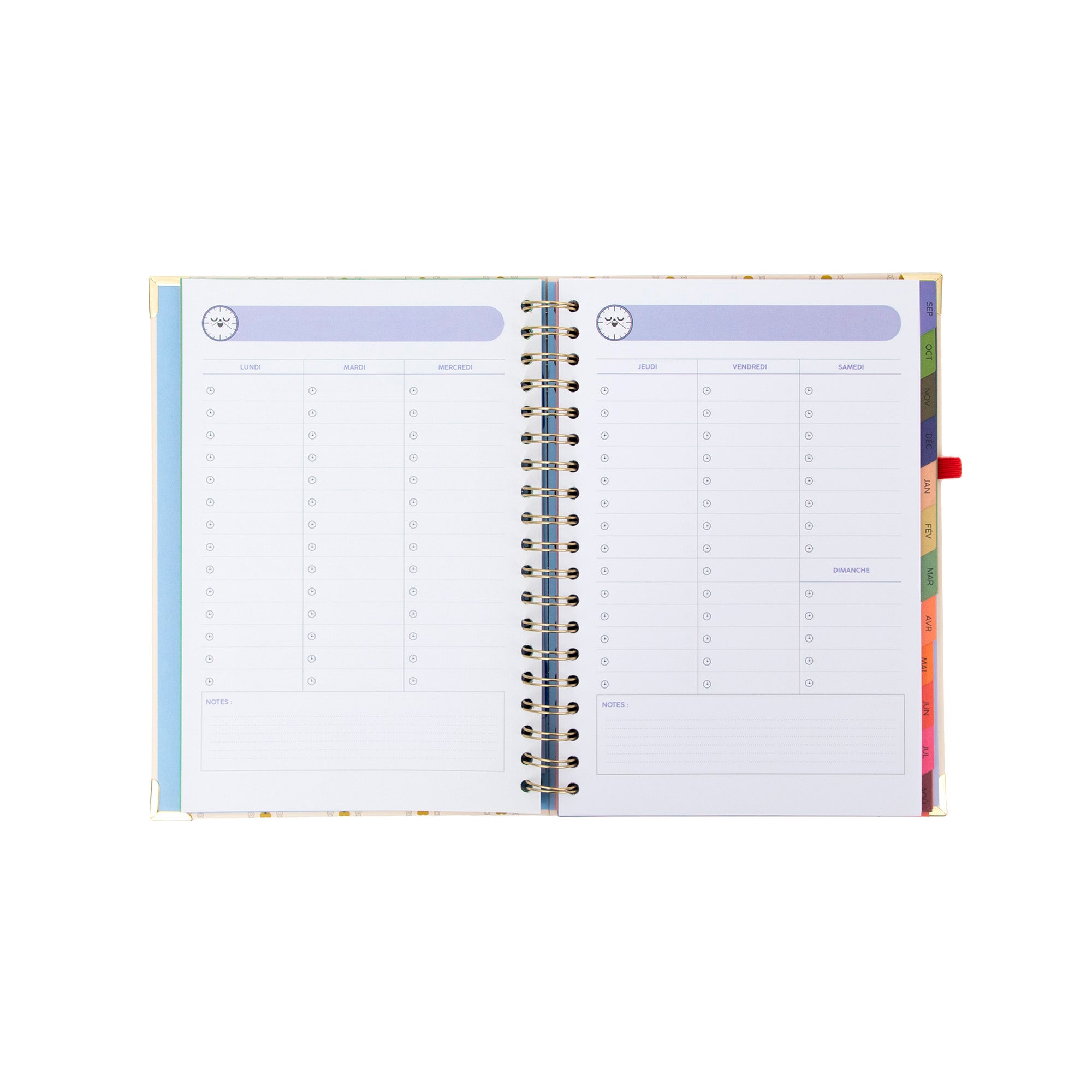 Agenda Mr. Wonderful 2026-27 Hebdomadaire Grand format - Fais que chaque jour compte