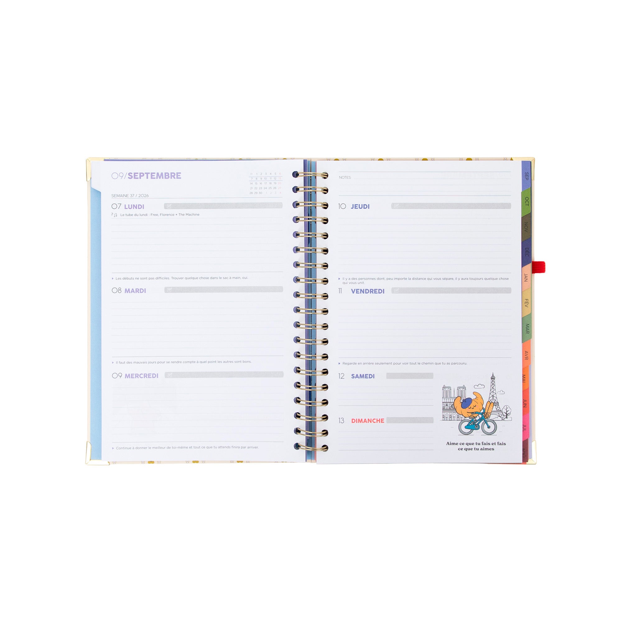 Agenda Mr. Wonderful 2026-27 Hebdomadaire Grand format - Fais que chaque jour compte