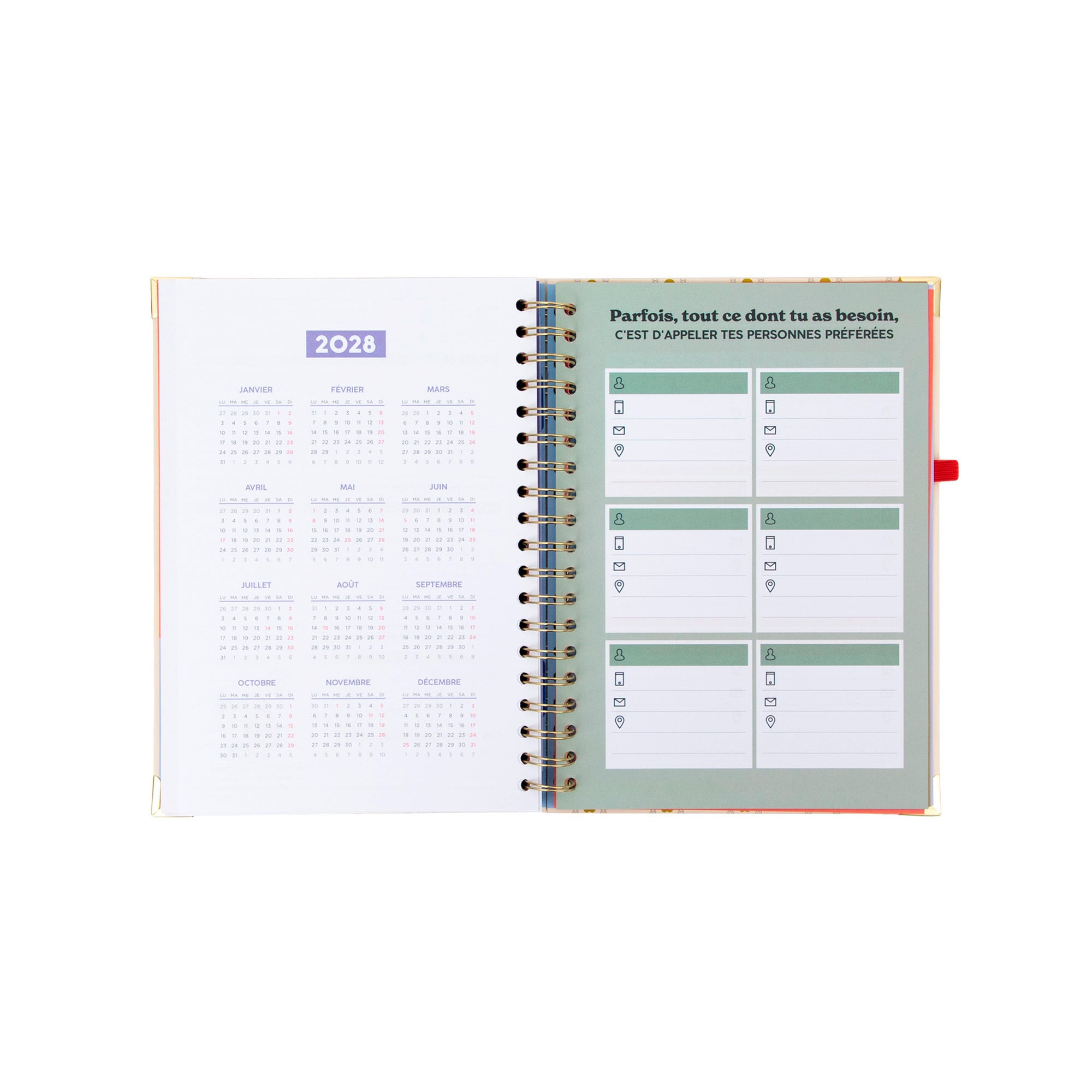 Agenda Mr. Wonderful 2026-27 Hebdomadaire Grand format - Fais que chaque jour compte