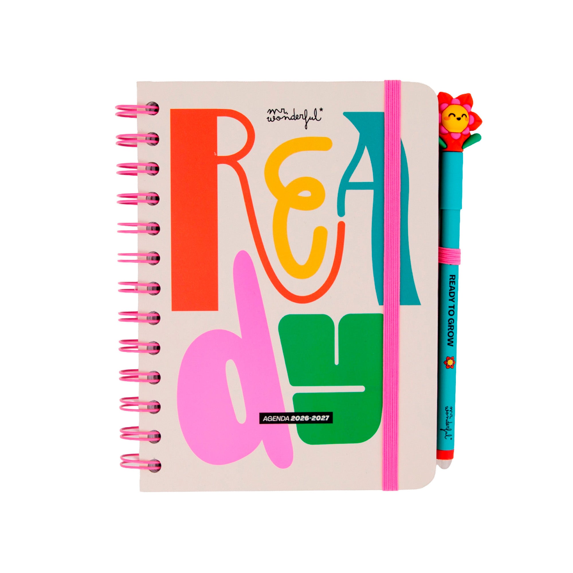 Set agenda Mr. Wonderful pequeña 2026-27 Semanal + 3 bolis borrables Bo-Bo - Ready