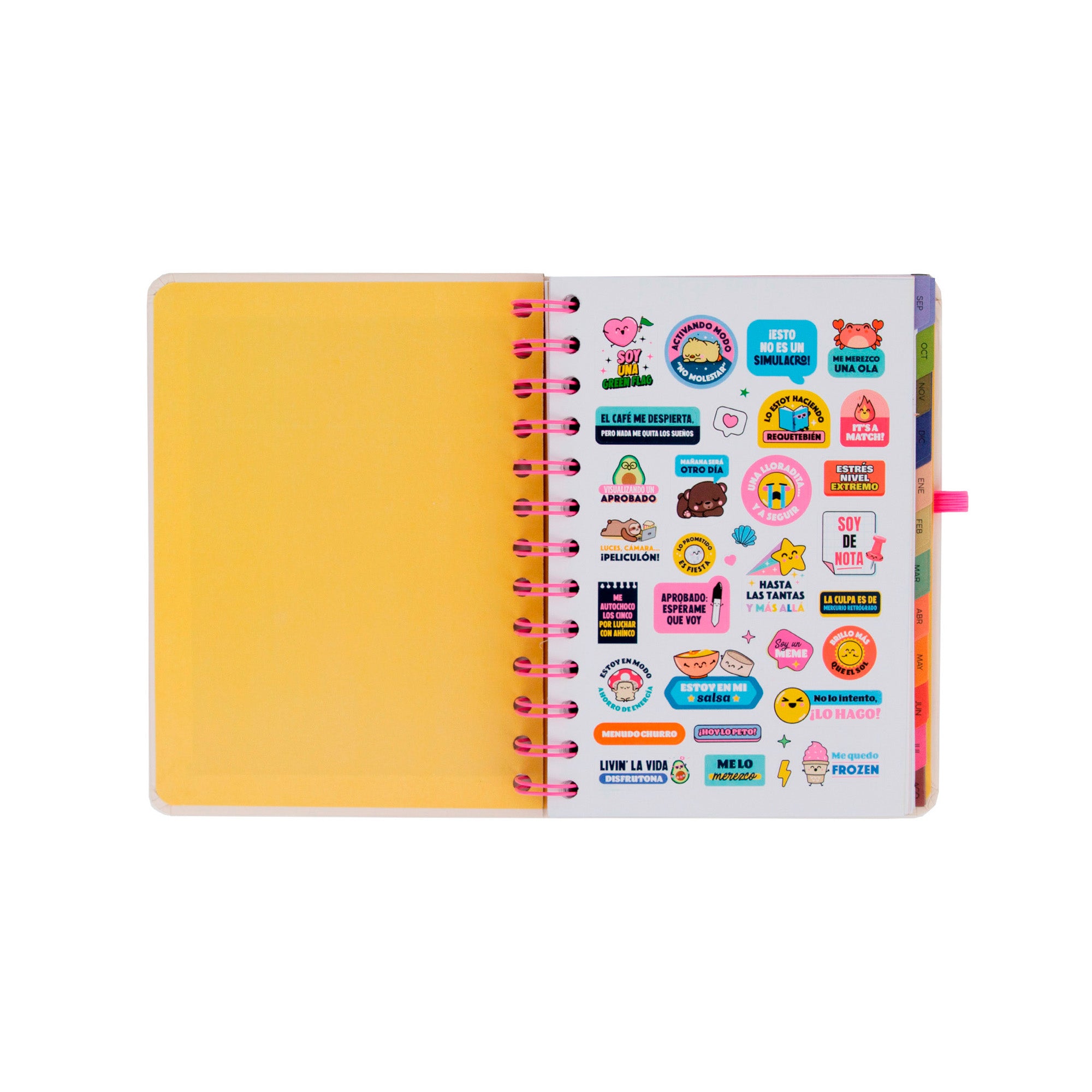 Set agenda Mr. Wonderful pequeña 2026-27 Semanal + 3 bolis borrables Bo-Bo - Ready