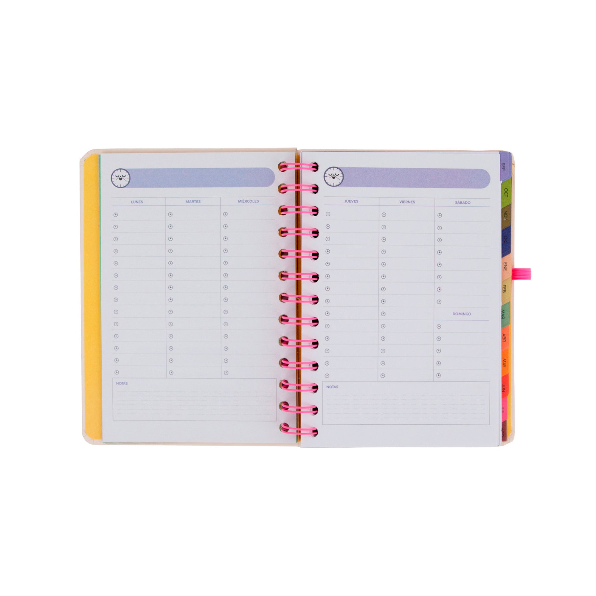 Set agenda Mr. Wonderful pequeña 2026-27 Semanal + 3 bolis borrables Bo-Bo - Ready