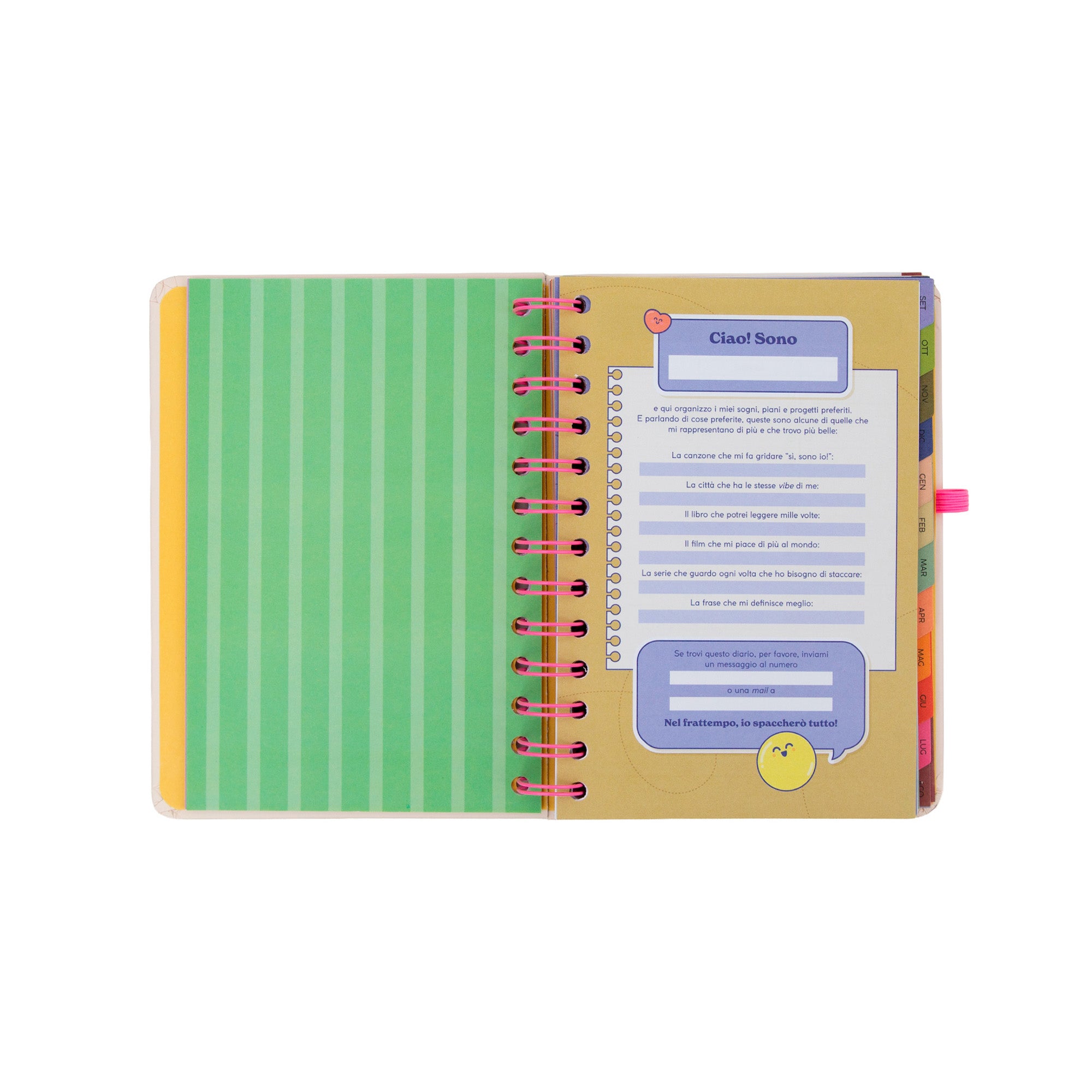 Set diario scolastico Mr. Wonderful piccolo 2026-27 Settimanale + 3 penne cancellabili Bo-Bo - Ready