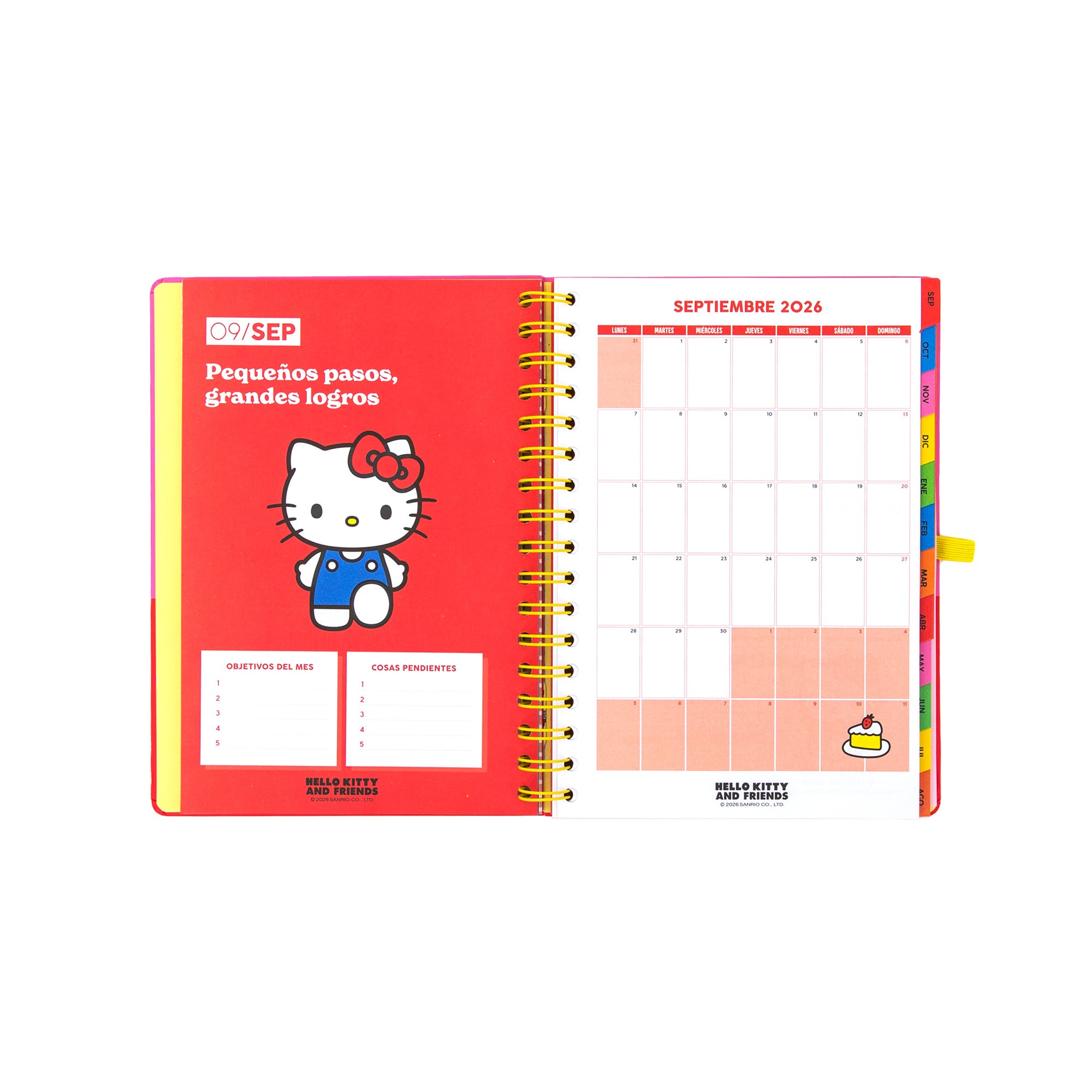 Agenda 2026-27 Hello Kitty & Friends x Mr. Wonderful Semanal - Somos el mejor equipo