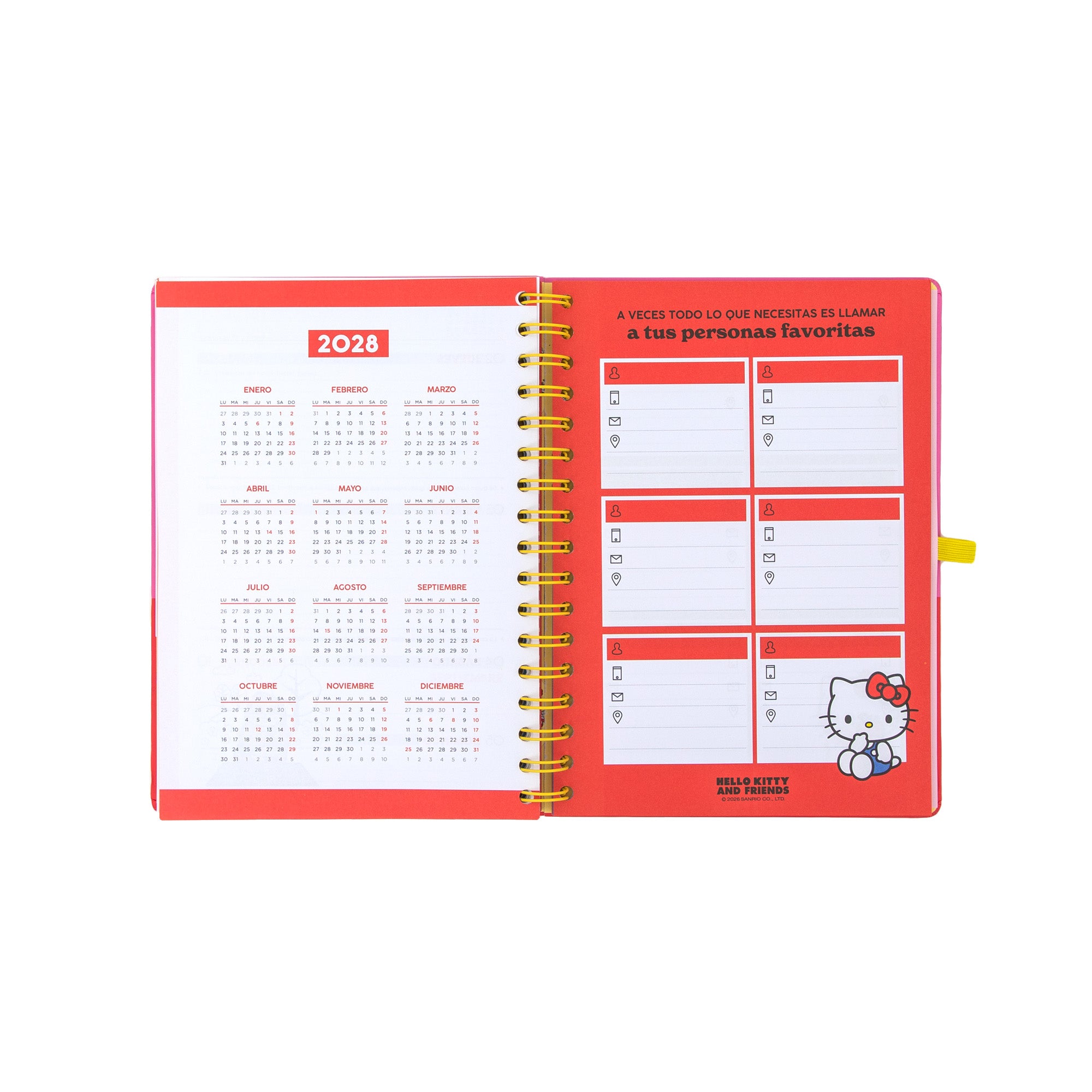 Agenda 2026-27 Hello Kitty & Friends x Mr. Wonderful Semanal - Somos el mejor equipo