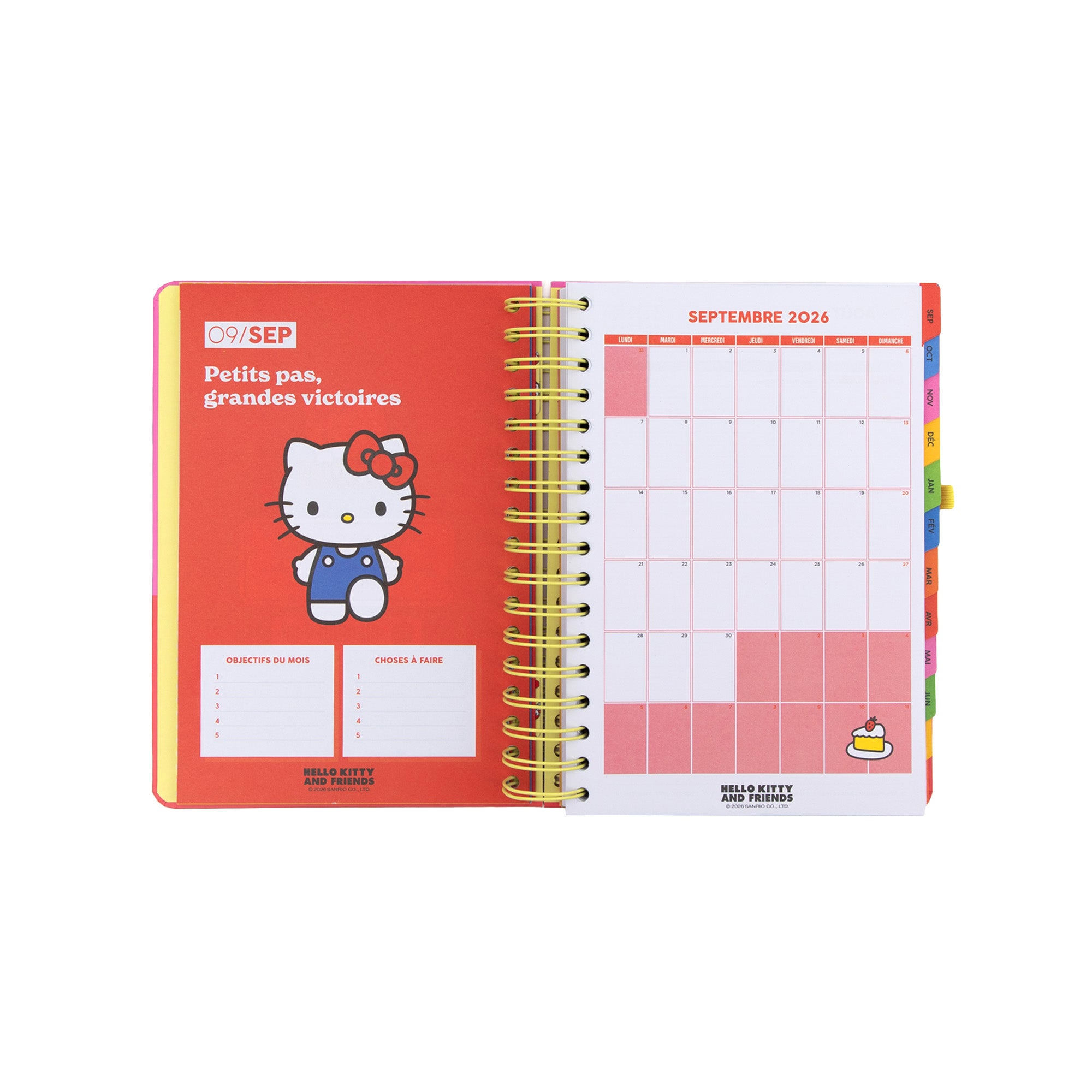 Agenda 2026-27 Hello Kitty & Friends x Mr. Wonderful Journalier - On est la meilleure équipe