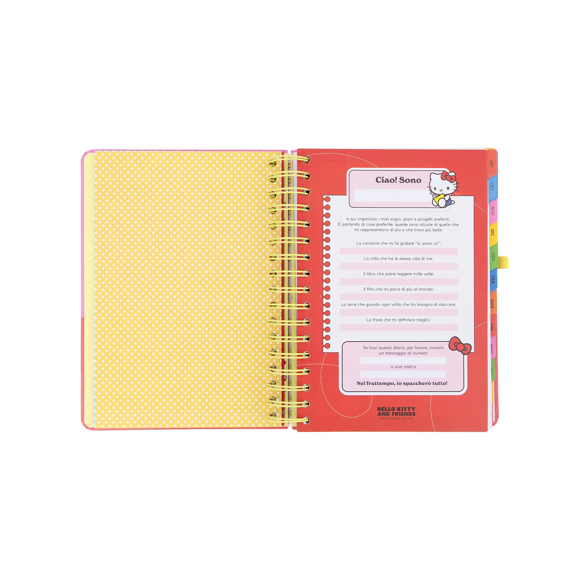 Diario scolastico 2026-27 Hello Kitty&Friends x Mr.Wonderful Giornaliero - Siamo la squadra migliore