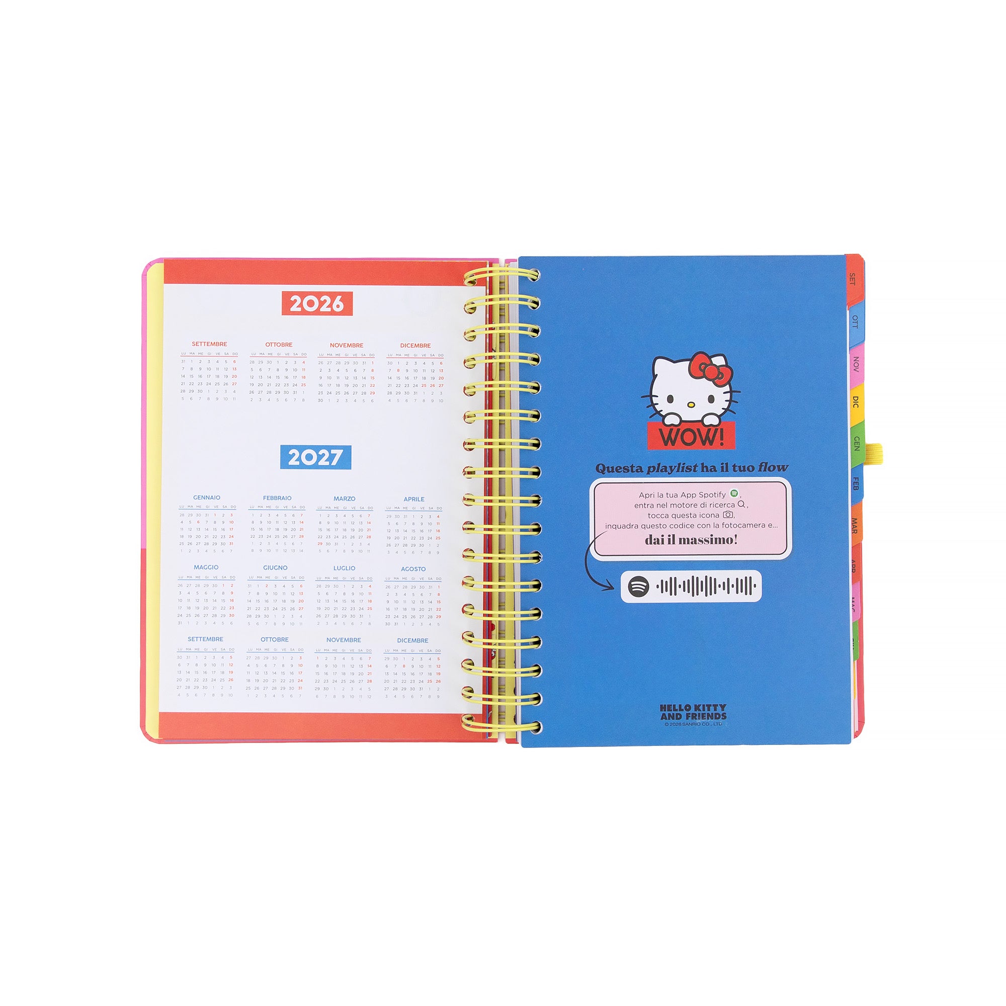 Diario scolastico 2026-27 Hello Kitty&Friends x Mr.Wonderful Giornaliero - Siamo la squadra migliore