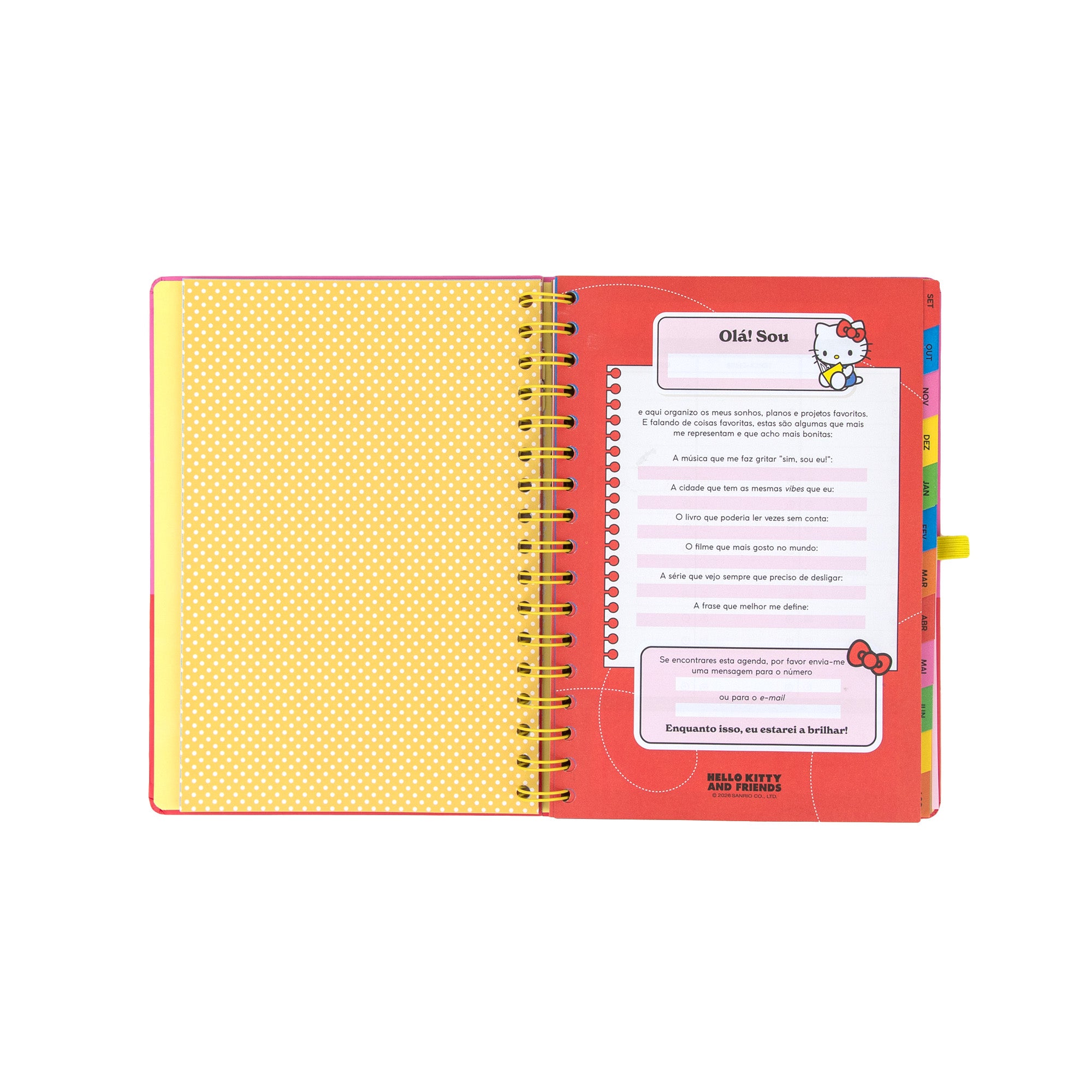 Agenda 2026-27 Hello Kitty & Friends x Mr. Wonderful Semanal - Somos a melhor equipa