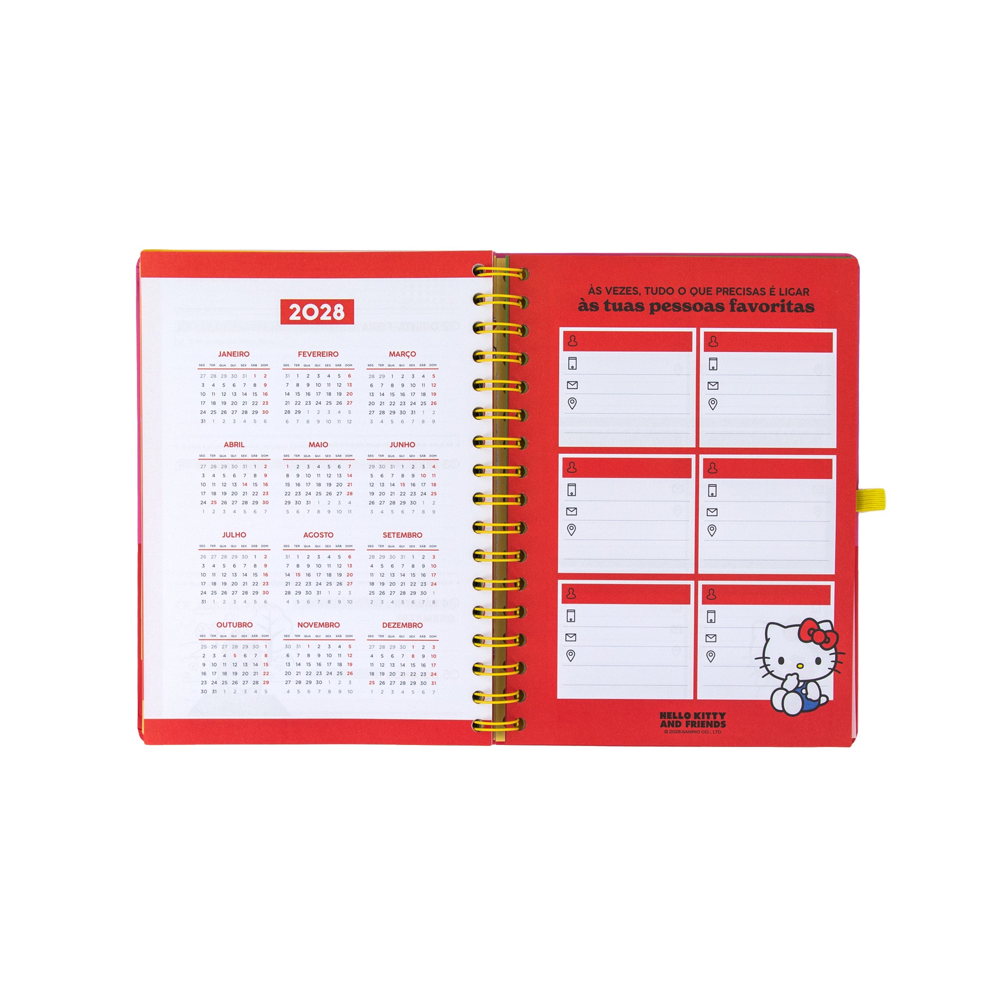 Agenda 2026-27 Hello Kitty & Friends x Mr. Wonderful Semanal - Somos a melhor equipa