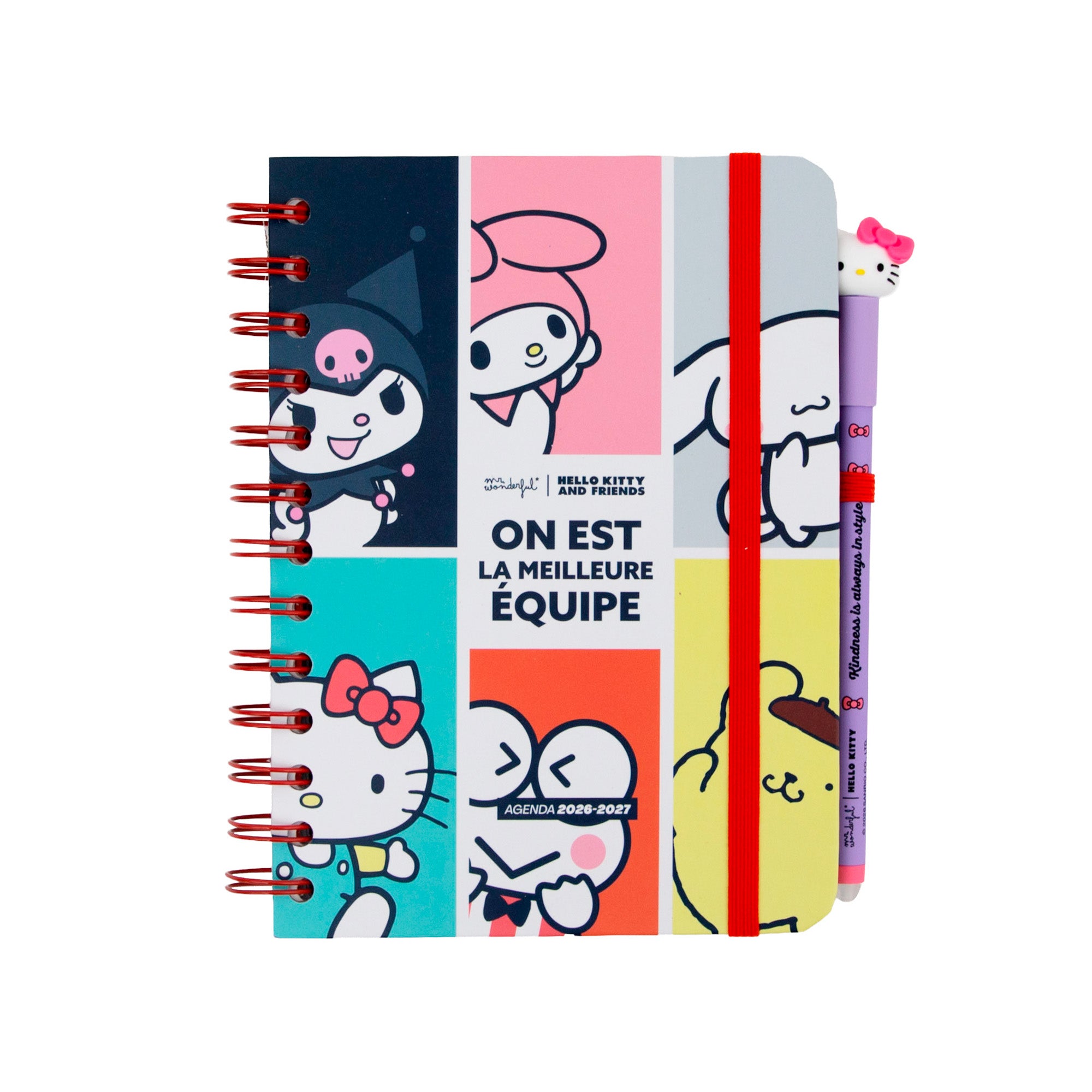 Agenda 2026-27 petit Hello Kitty&Friends Hebdomadaire + 3 Bo-Bo - On est la meilleure équipe