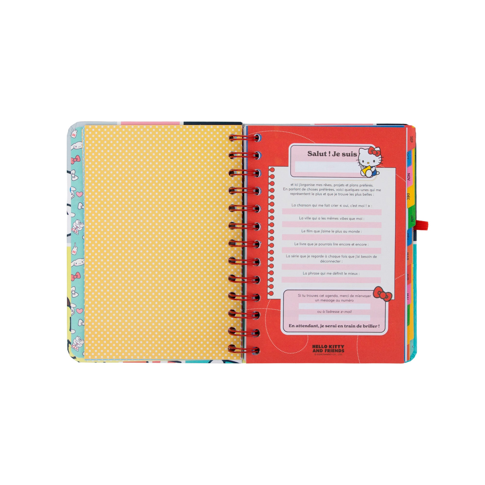 Agenda 2026-27 petit Hello Kitty&Friends Hebdomadaire + 3 Bo-Bo - On est la meilleure équipe