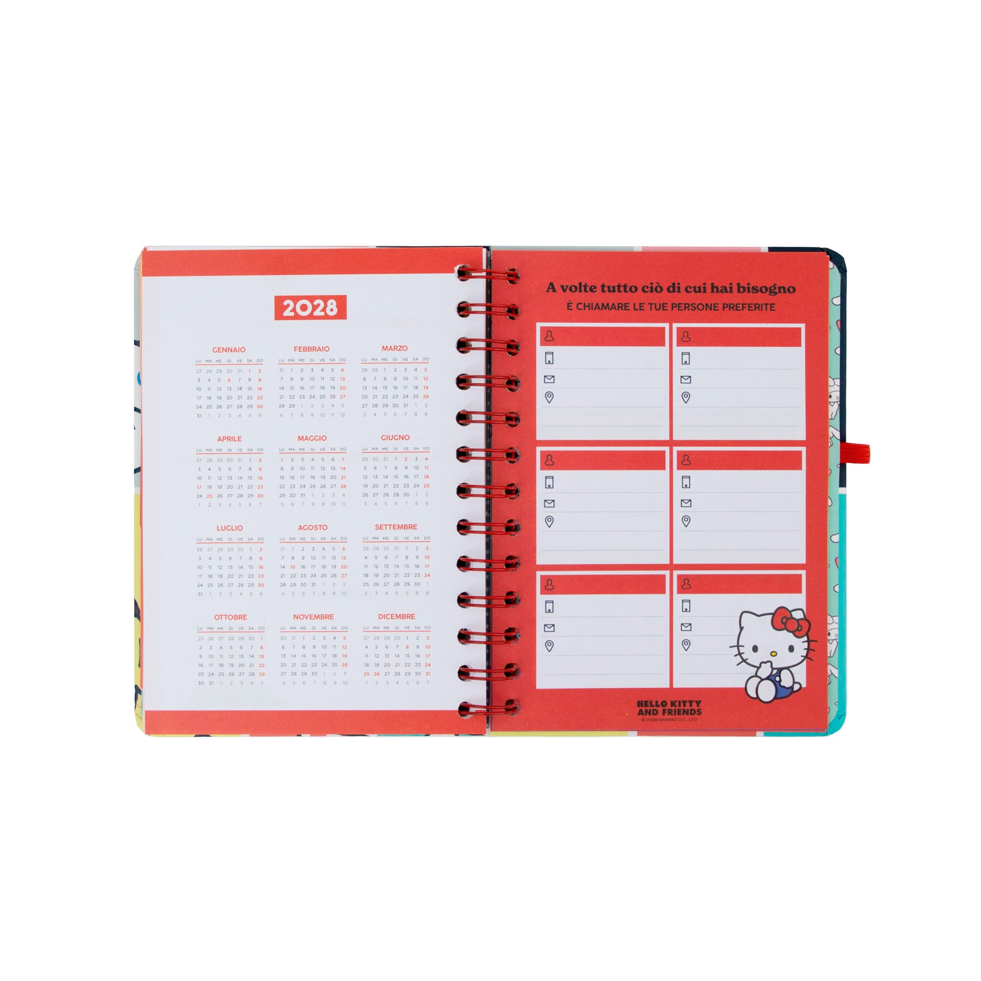 Diario 2026-27 piccolo Hello Kitty&Friends Settimanale + 3 Bo-Bo - Siamo la squadra migliore