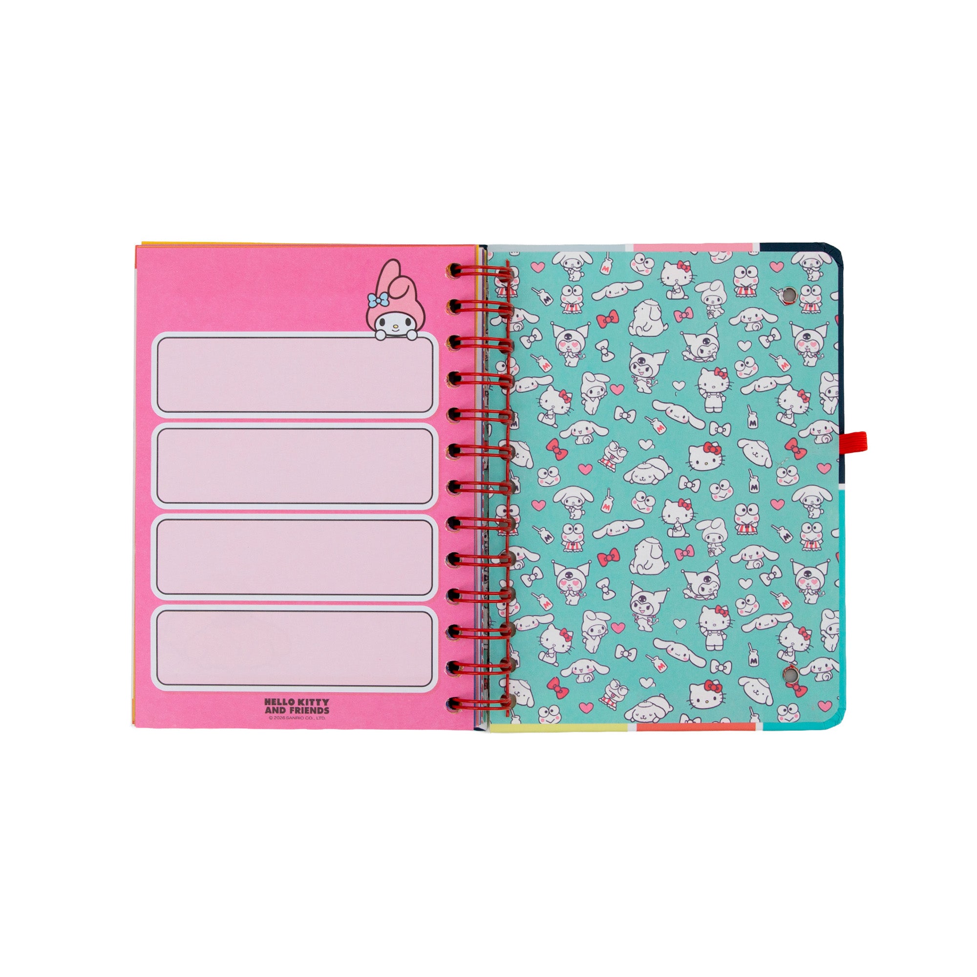 Agenda 2026-27 pequena Hello Kitty&Friends Semanal + 3 Bo-Bo - Somos a melhor equipa