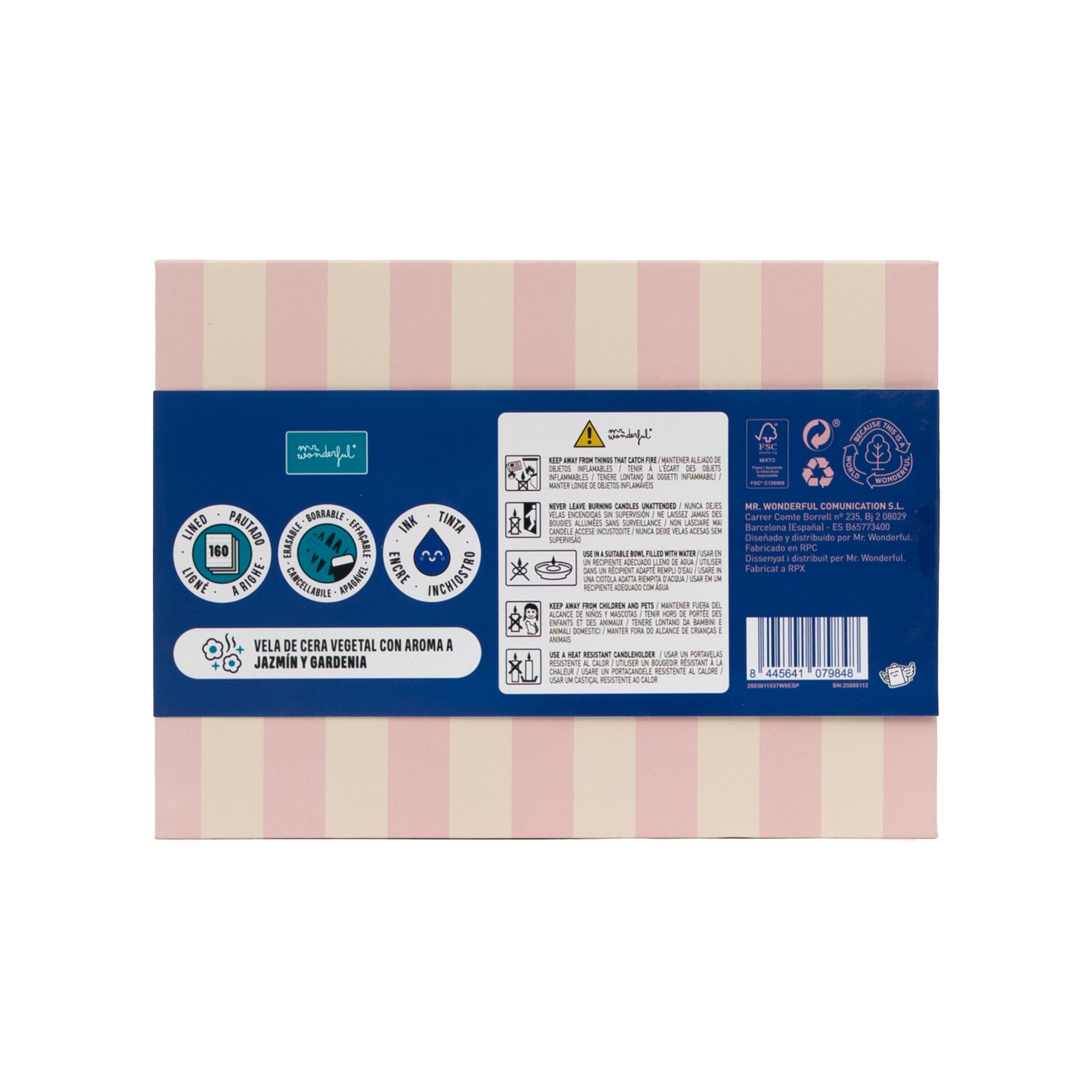 Kit de libreta A6 + boli borrable Bo-Bo + vela + to-do list - Poder-osa