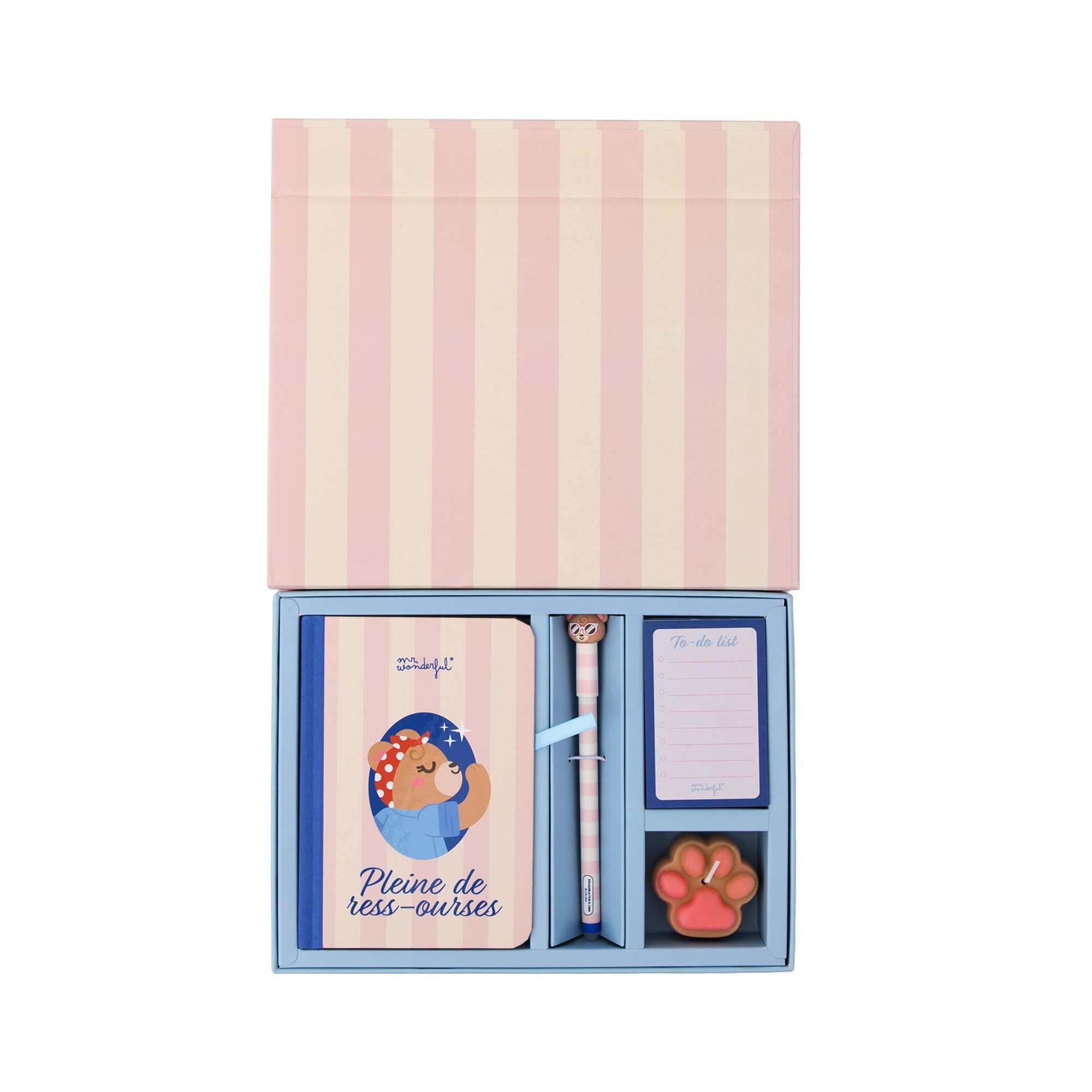 Kit cahier A6 + stylo effaçable Bo-Bo + bougie + to-do list - Pleine de ress-ourses