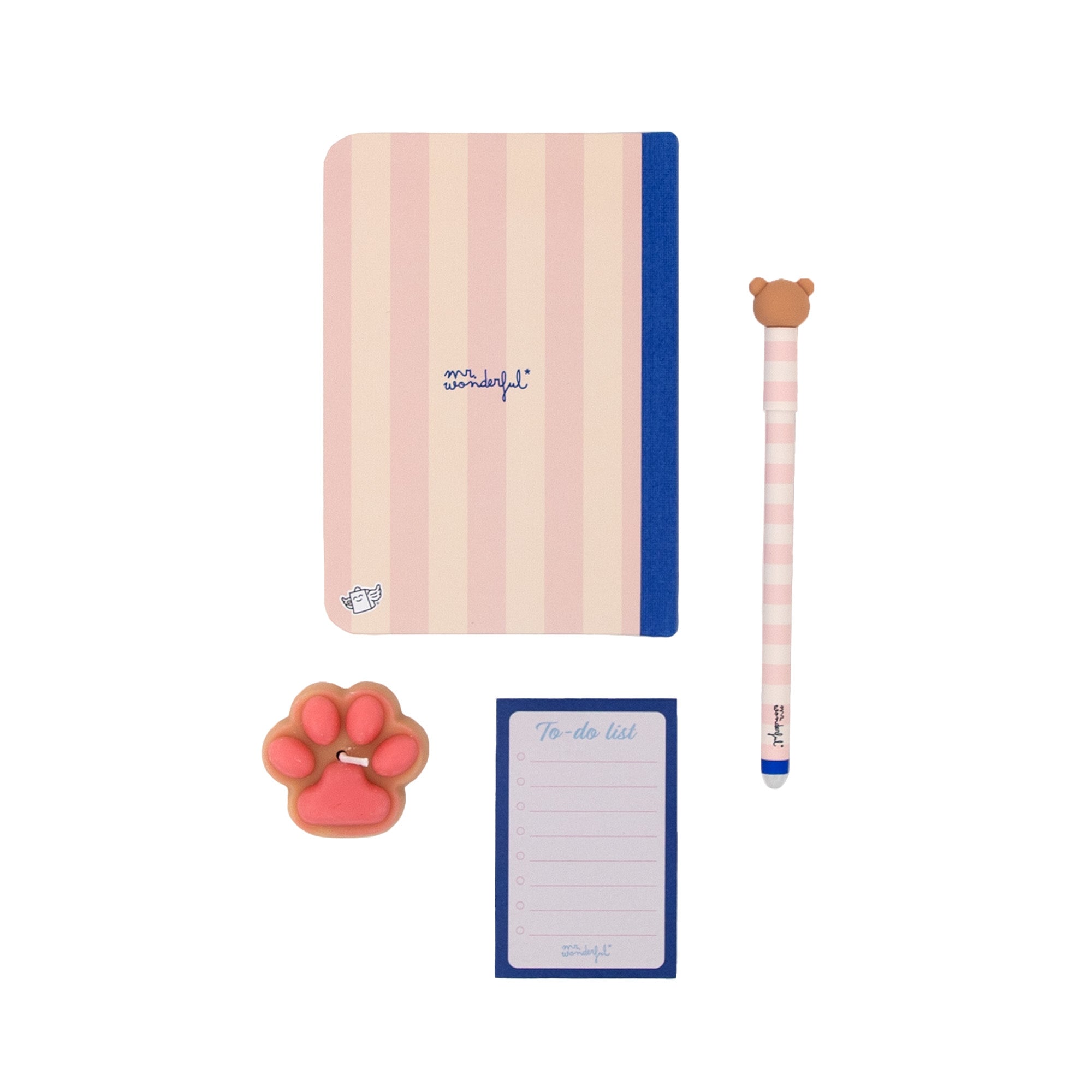 Kit cahier A6 + stylo effaçable Bo-Bo + bougie + to-do list - Pleine de ress-ourses
