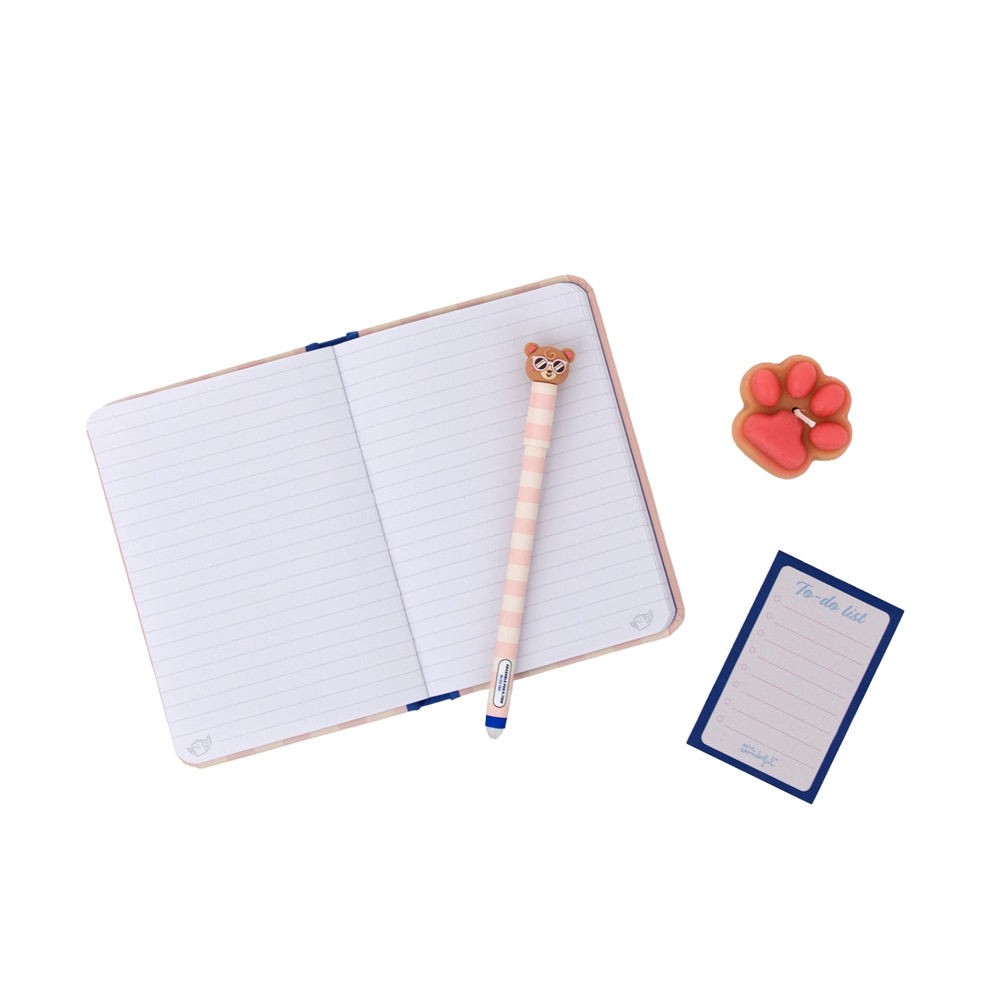 Kit quaderno A6 + penna cancellabile Bo-Bo + candela + to-do list - Coraggi-orsa