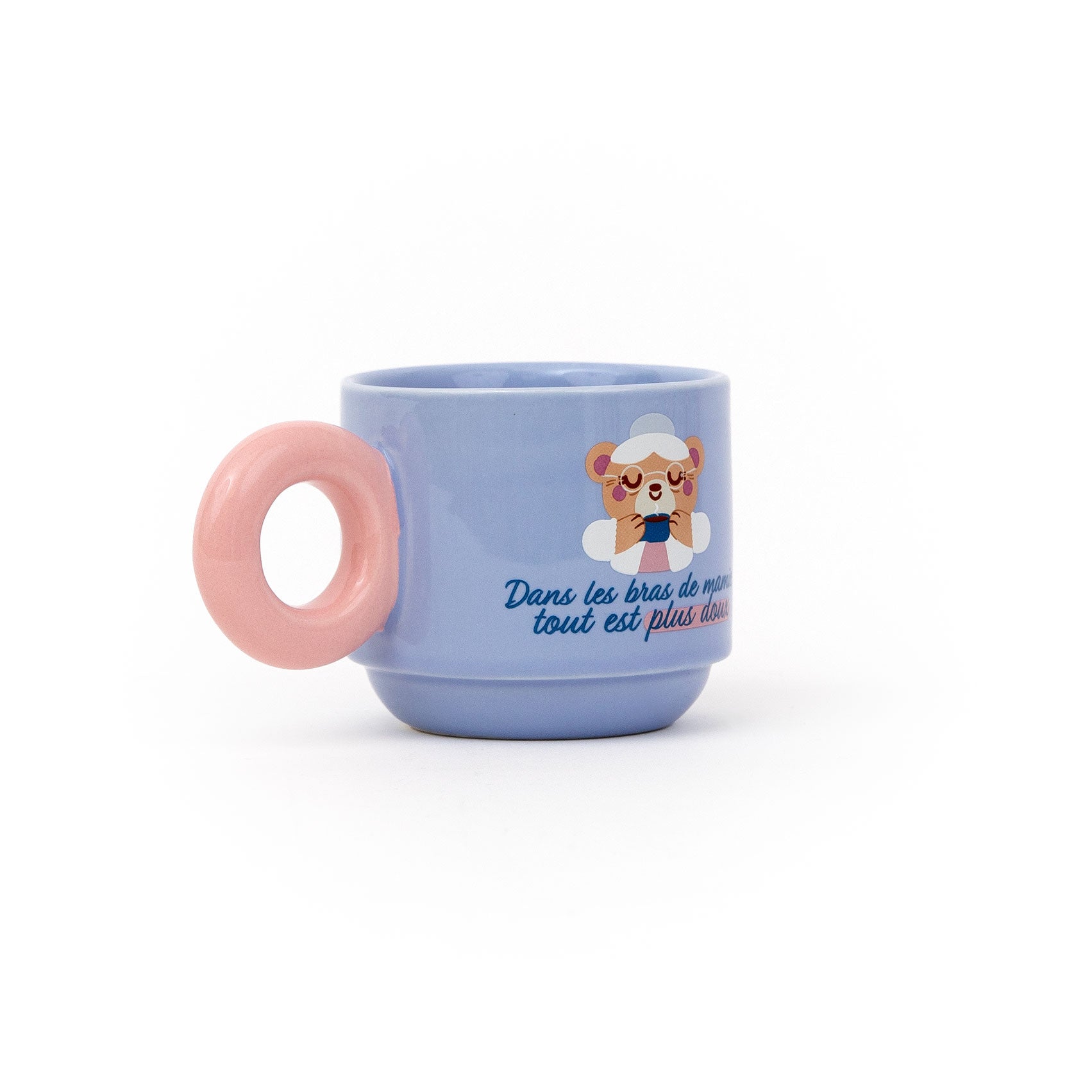 Mug empilable - Dans les bras de mamie, tout est plus doux