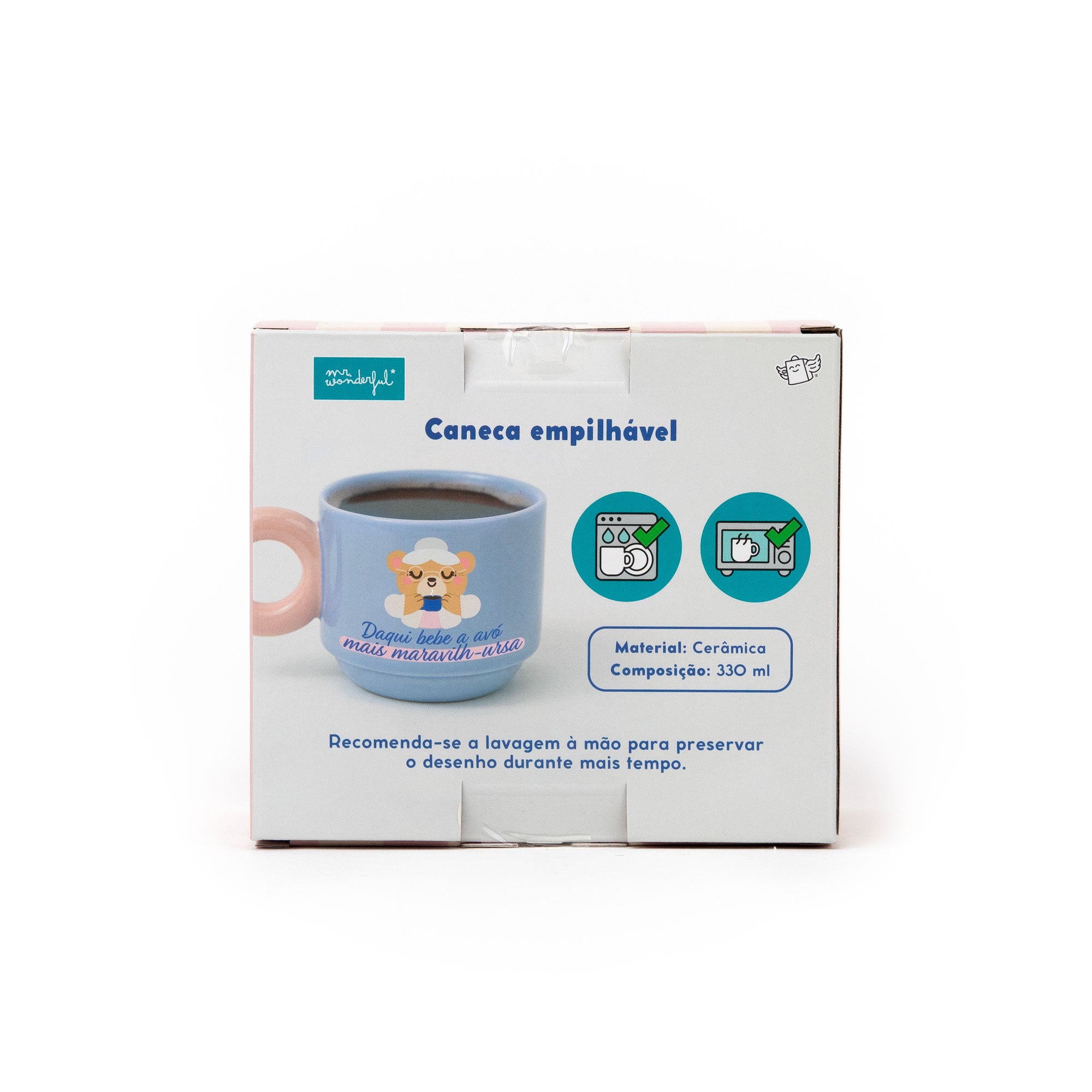 Caneca empilhável - Daqui bebe a avó mais maravilhursa