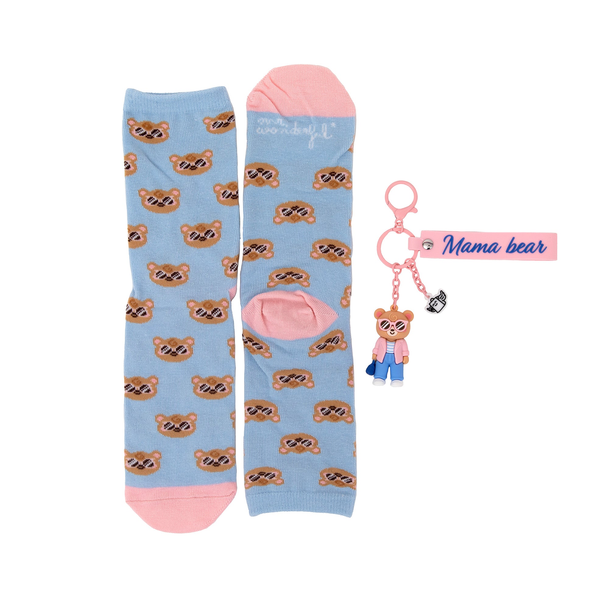 Set de regalo Calcetines +llavero: Mamá oso