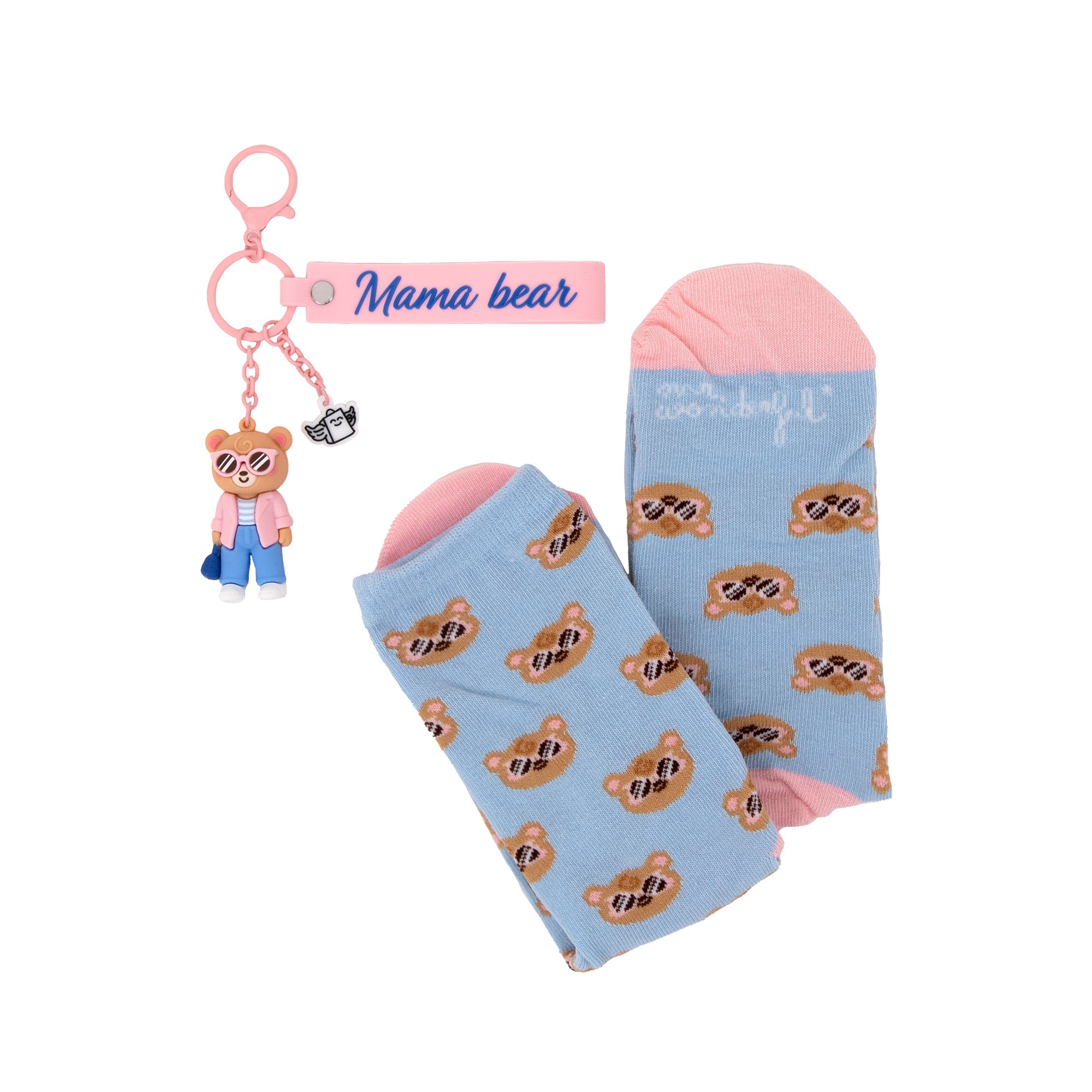 Set de regalo Calcetines +llavero: Mamá oso