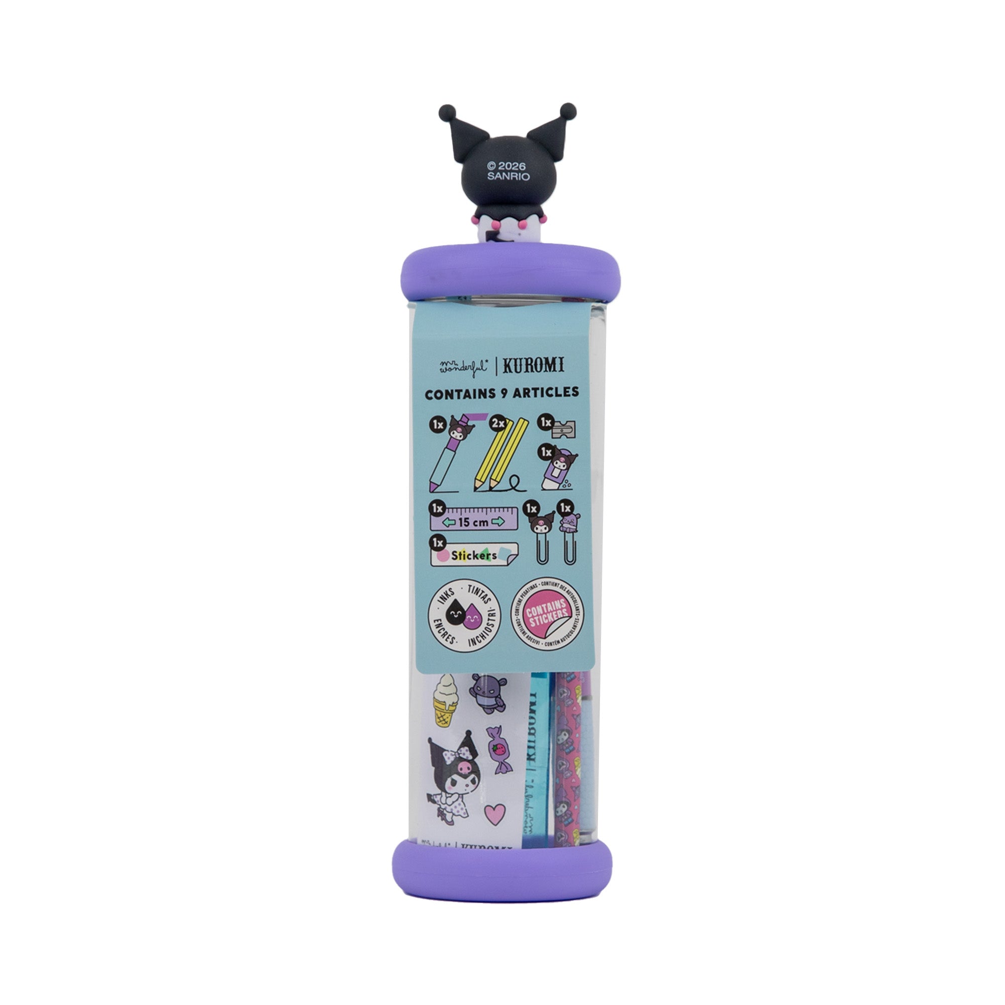 Set de escrita com charm - Kuromi