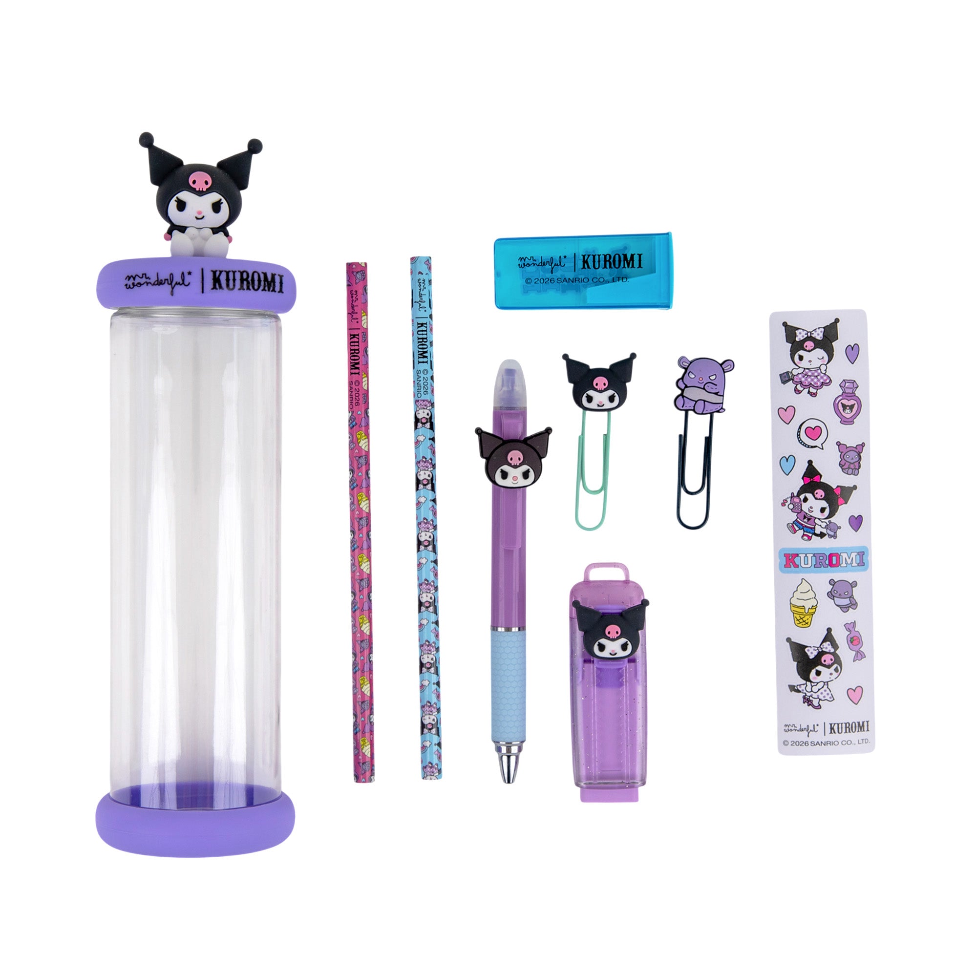 Set de escrita com charm - Kuromi