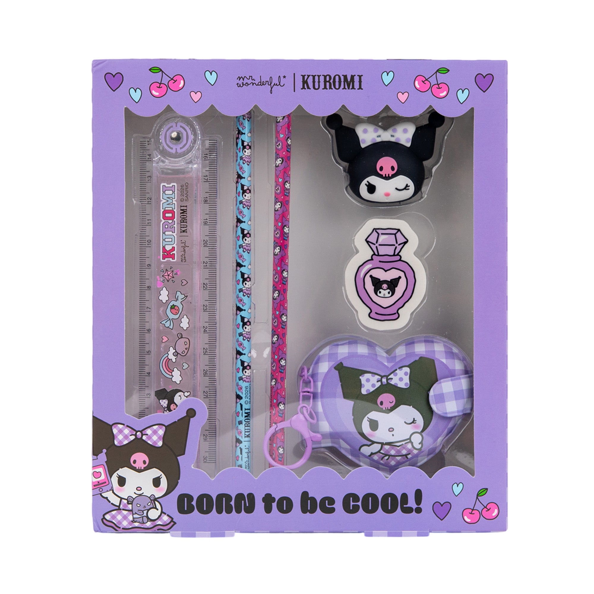 Conjunto de escrita Kuromi – Born to Be Cool!