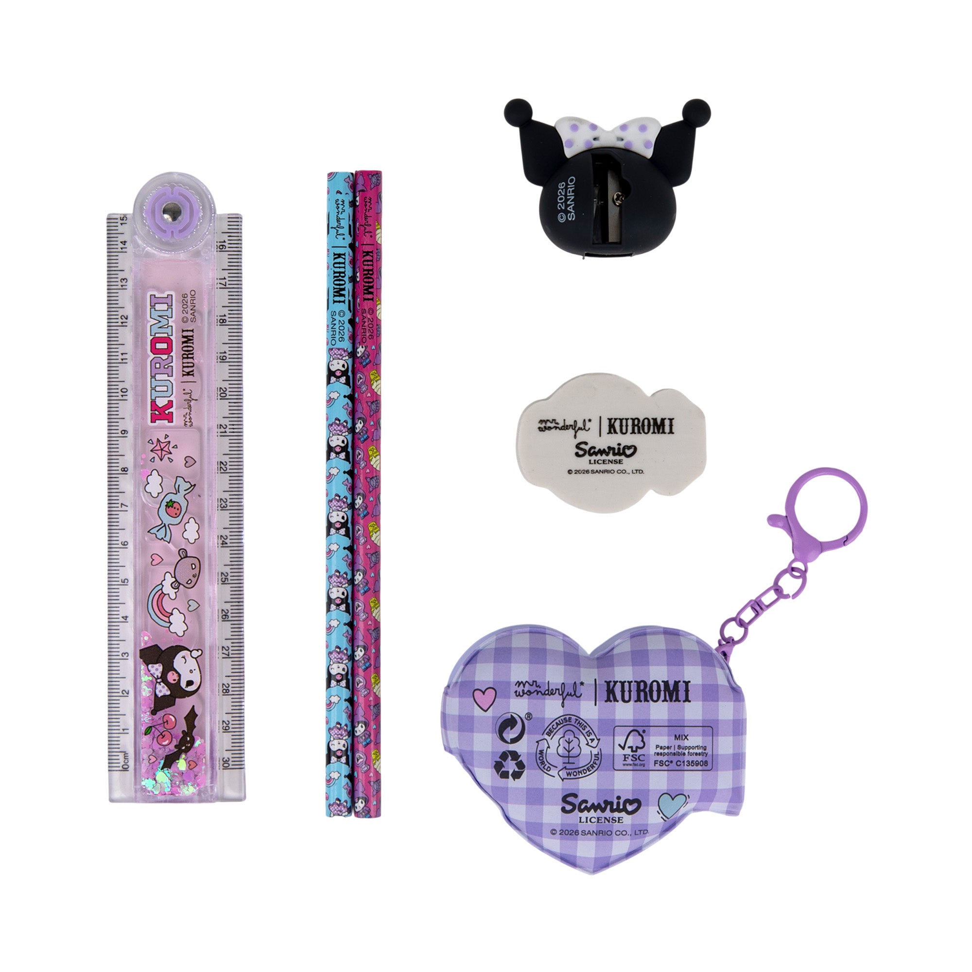 Conjunto de escrita Kuromi – Born to Be Cool!