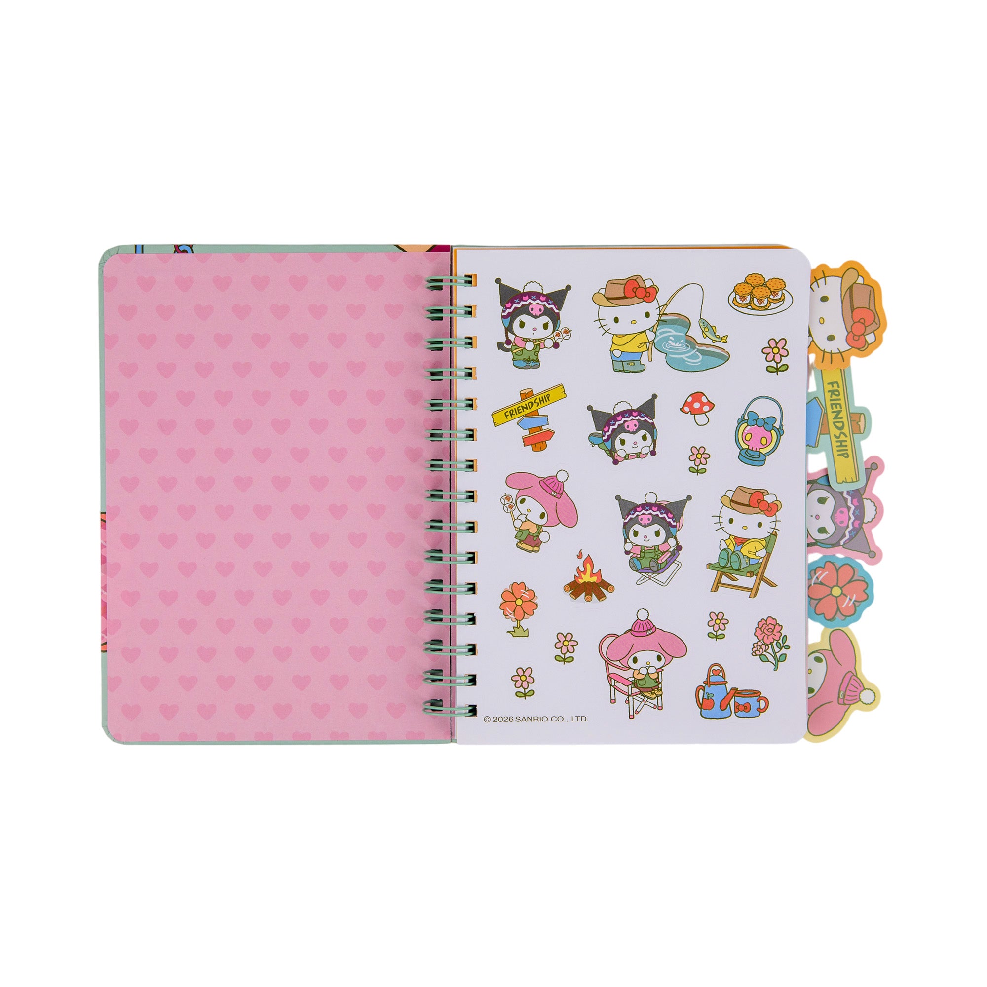 Carnet A5 avec intercalaires Hello Kitty & Friends - Camping