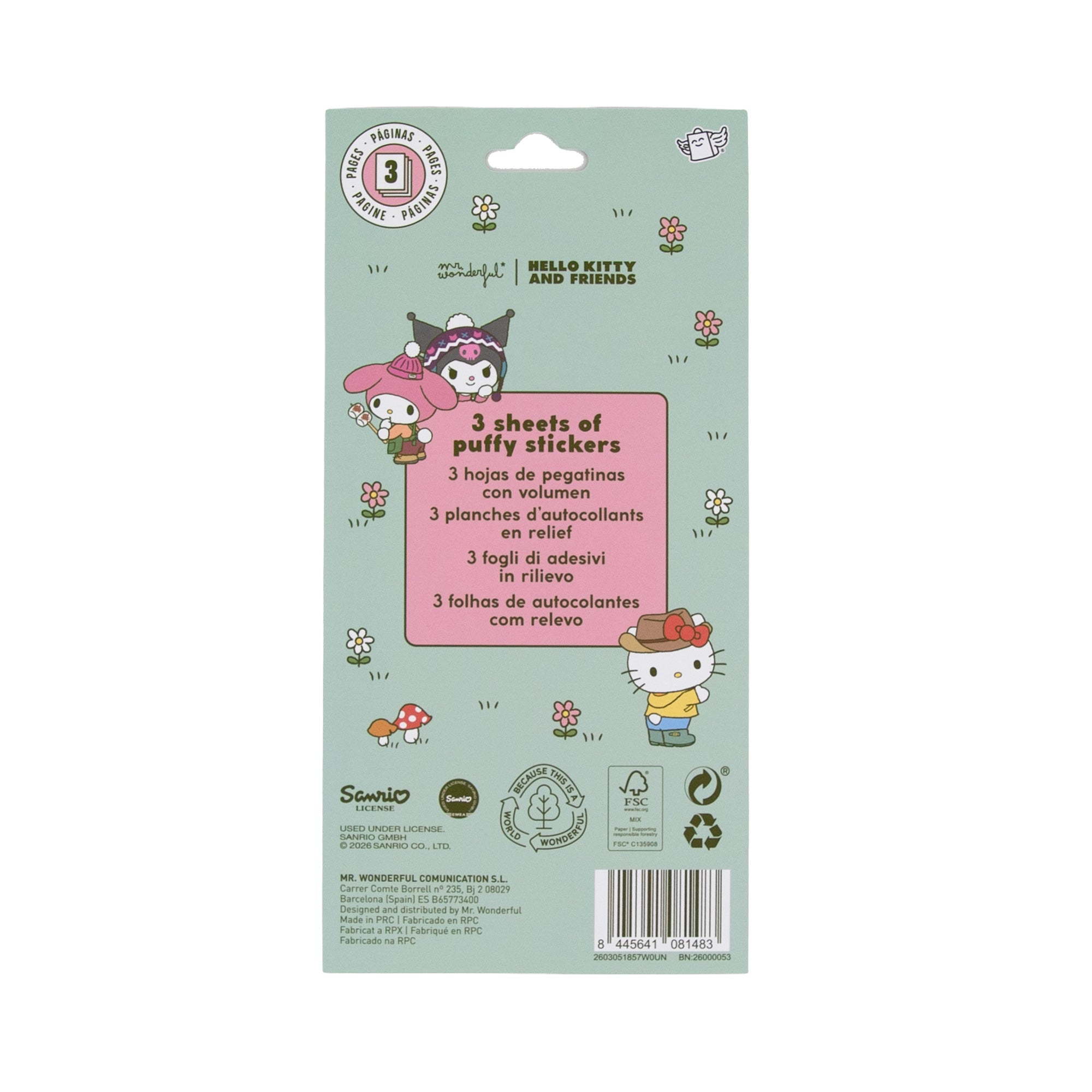 Autocollants en relief - Hello Kitty