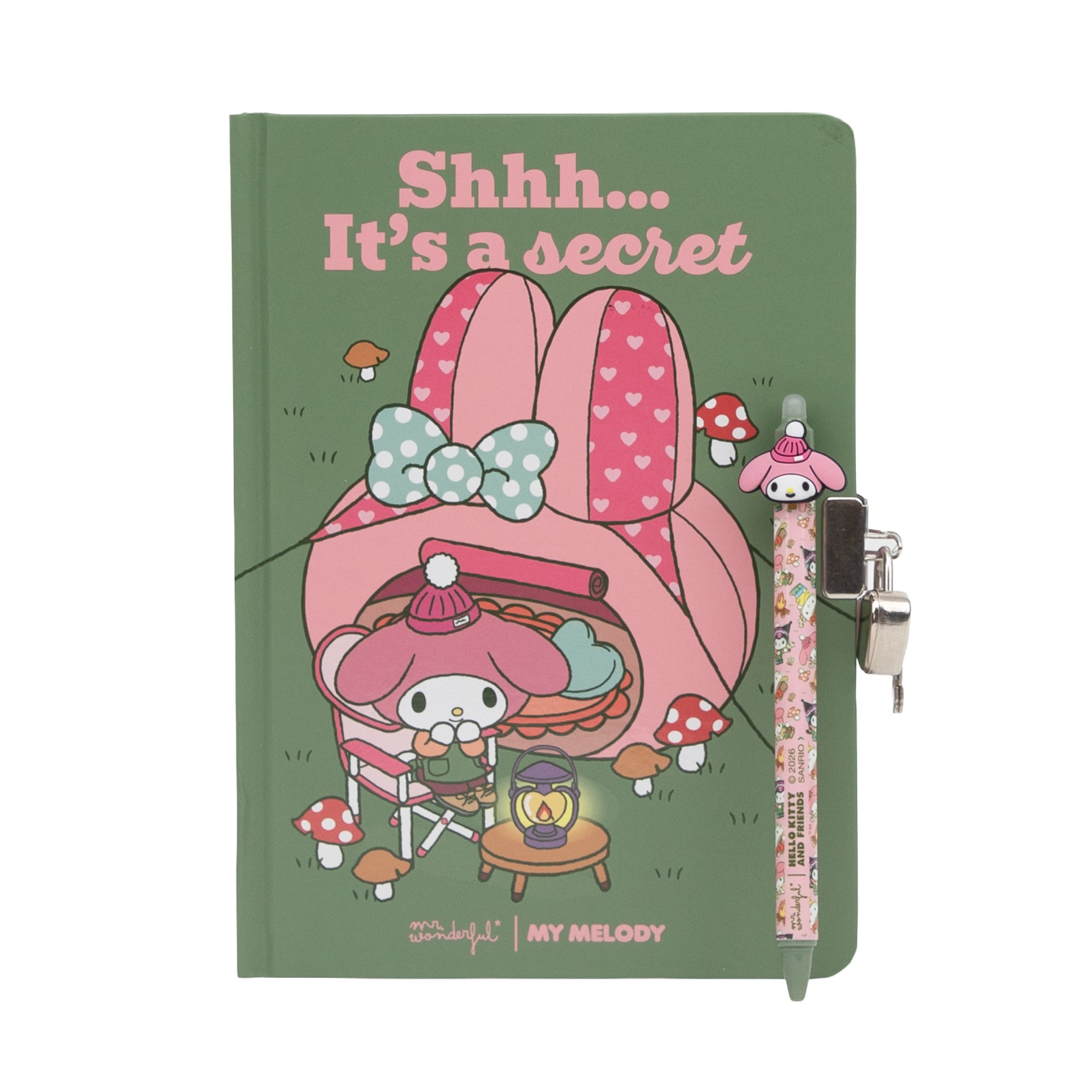 Diario secreto + Boli borrable My Melody - Shhh... It's a secret