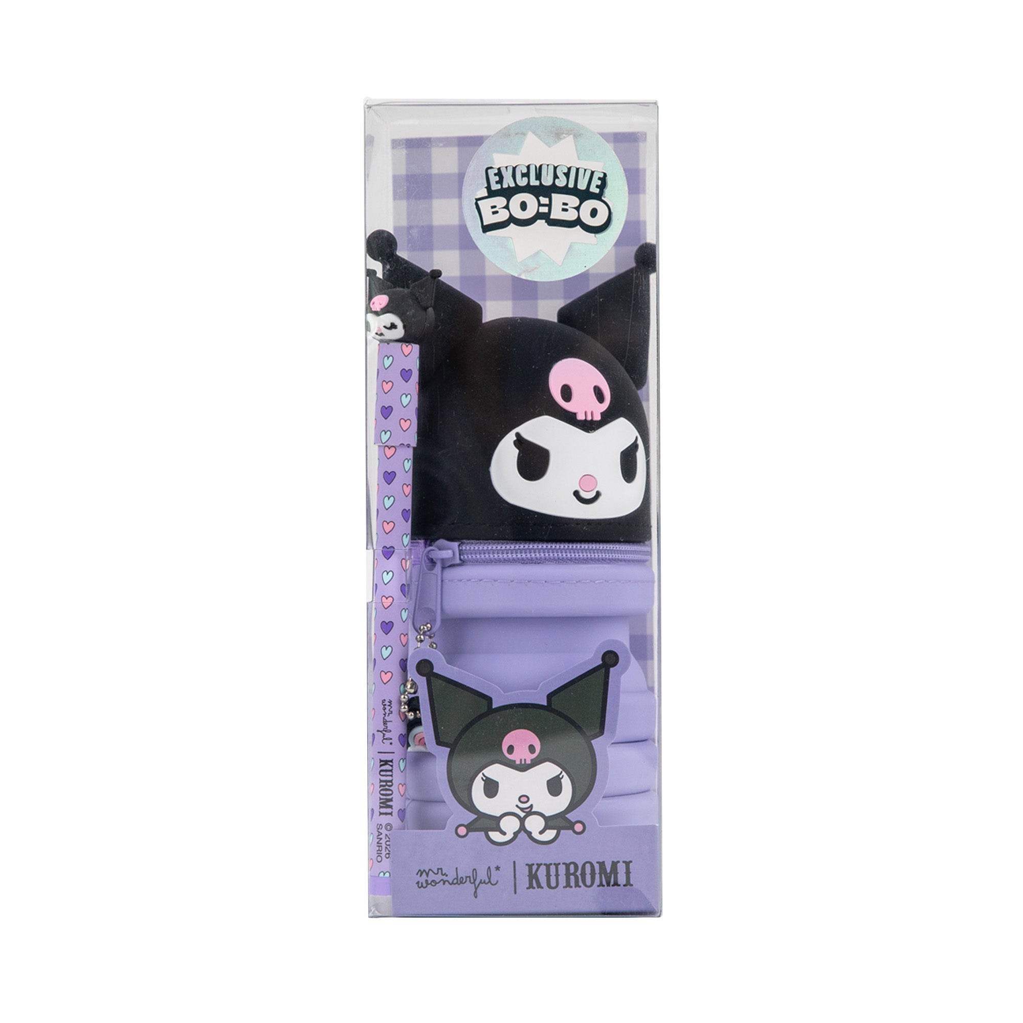 Estojo de silicone extensível + caneta apagável Bo-Bo - Kuromi