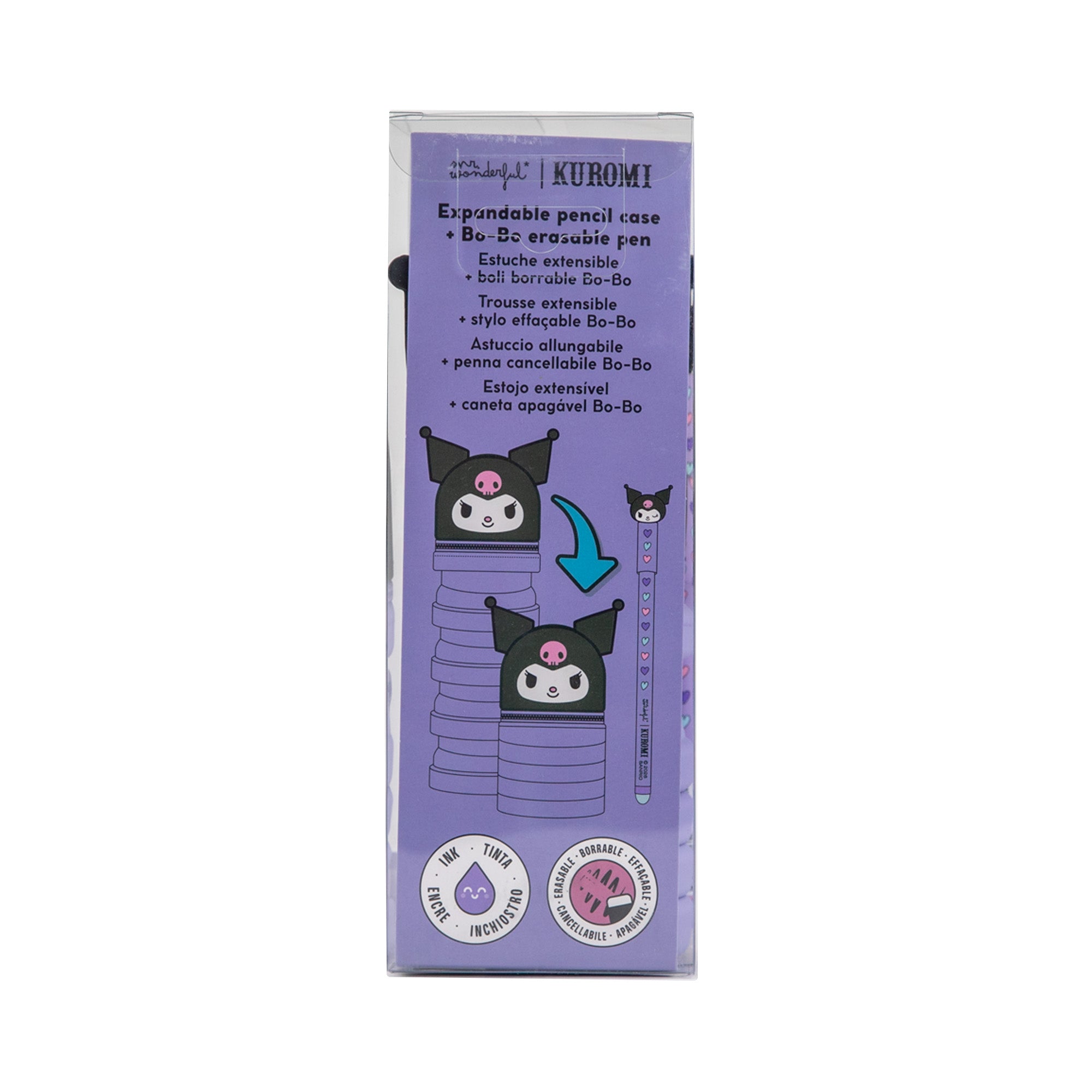Estojo de silicone extensível + caneta apagável Bo-Bo - Kuromi