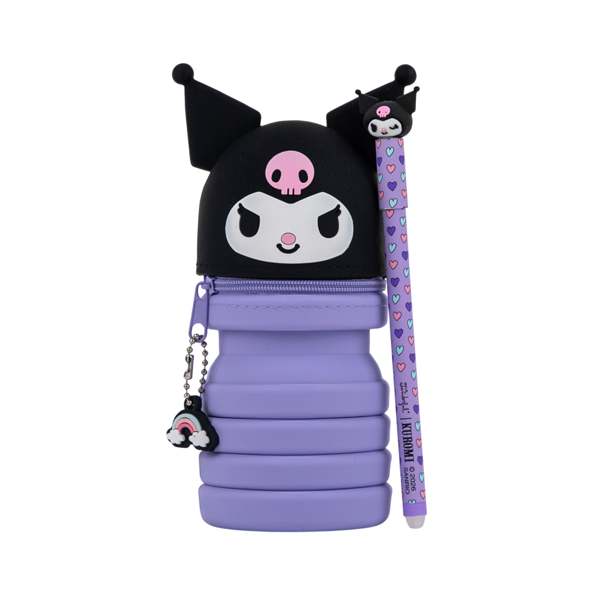 Estojo de silicone extensível + caneta apagável Bo-Bo - Kuromi