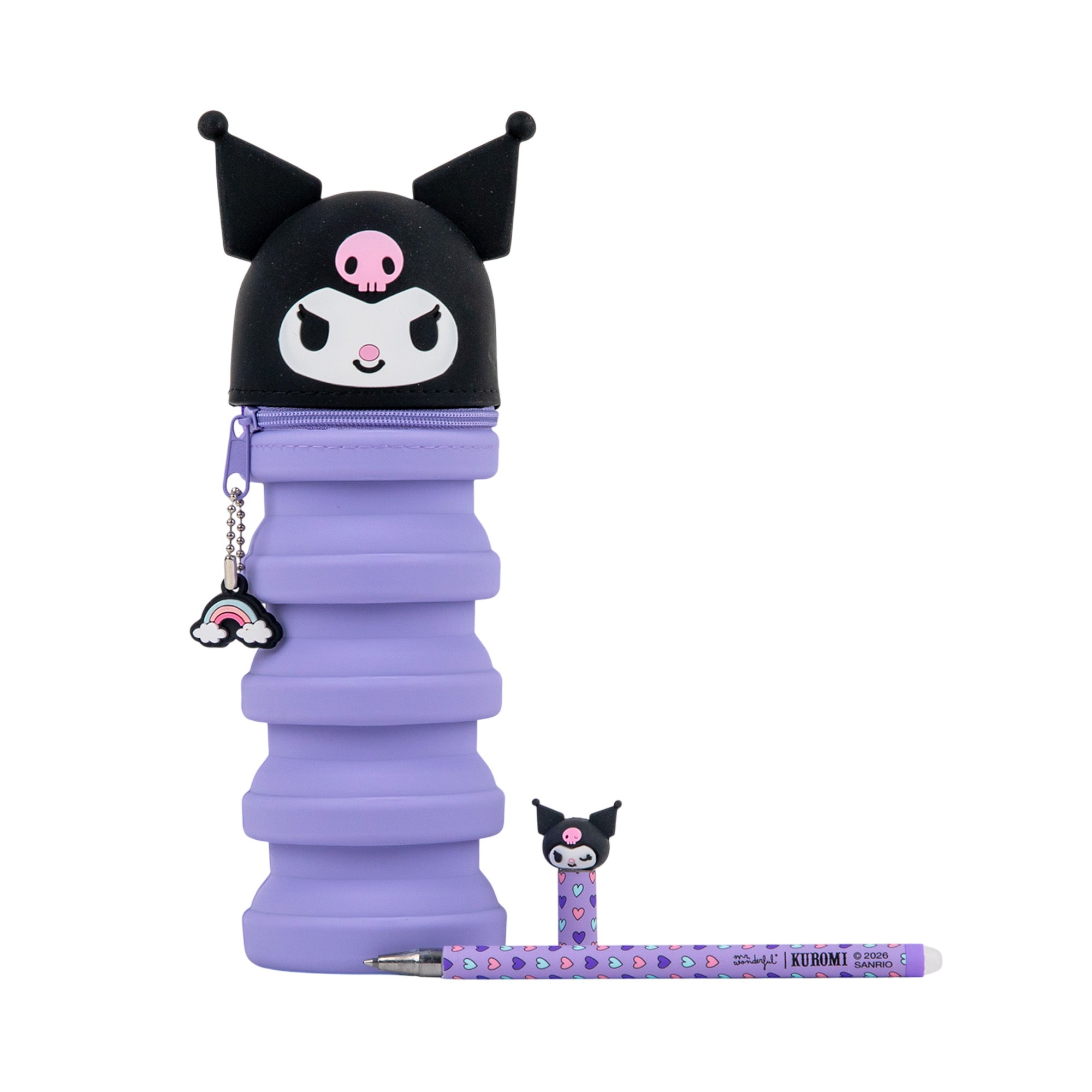 Estojo de silicone extensível + caneta apagável Bo-Bo - Kuromi