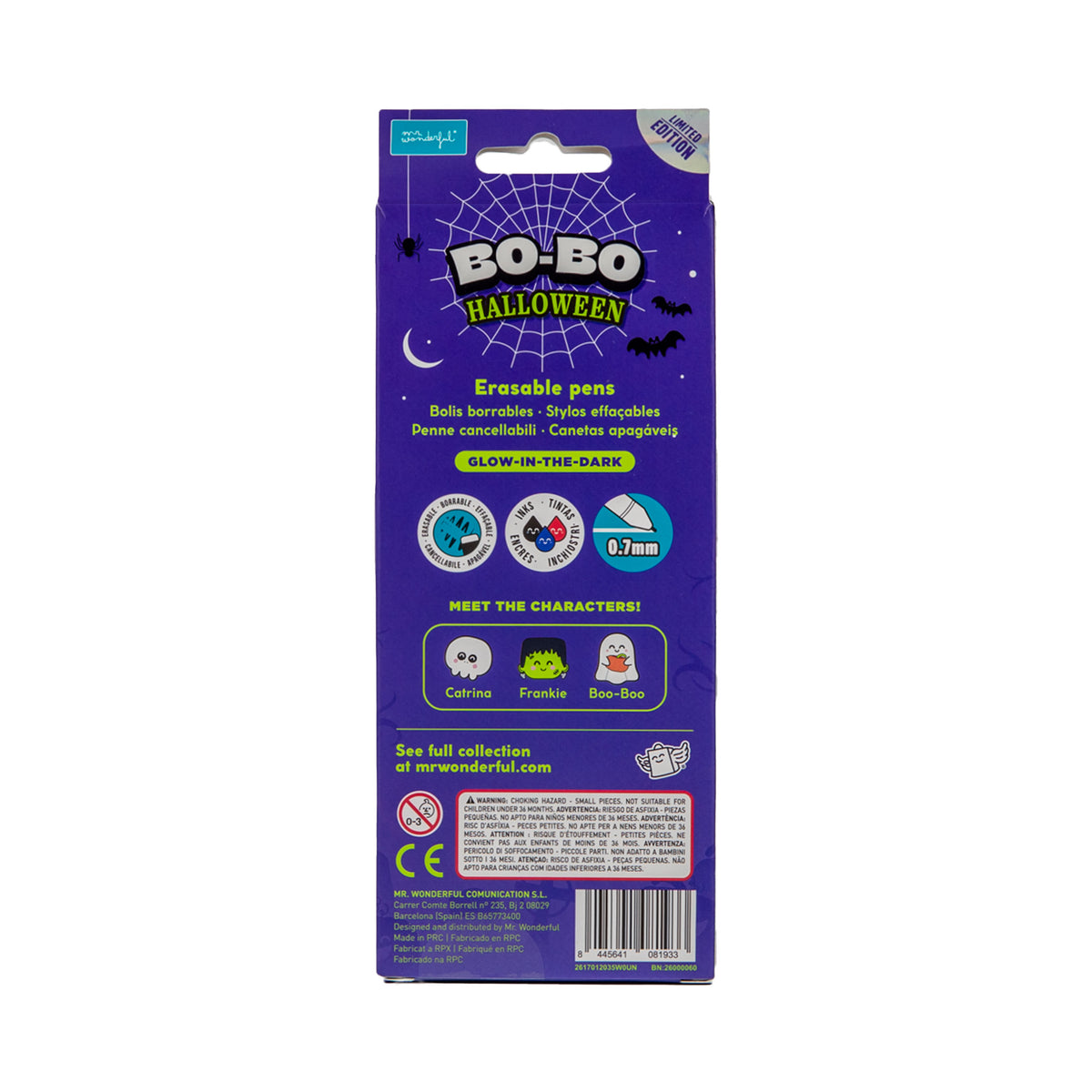 Bo-Bo Halloween Glow in the dark | Mr. Wonderful