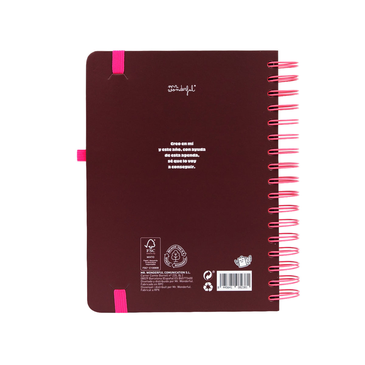 Agenda diaria 2027 formato compacto Mr. Wonderful