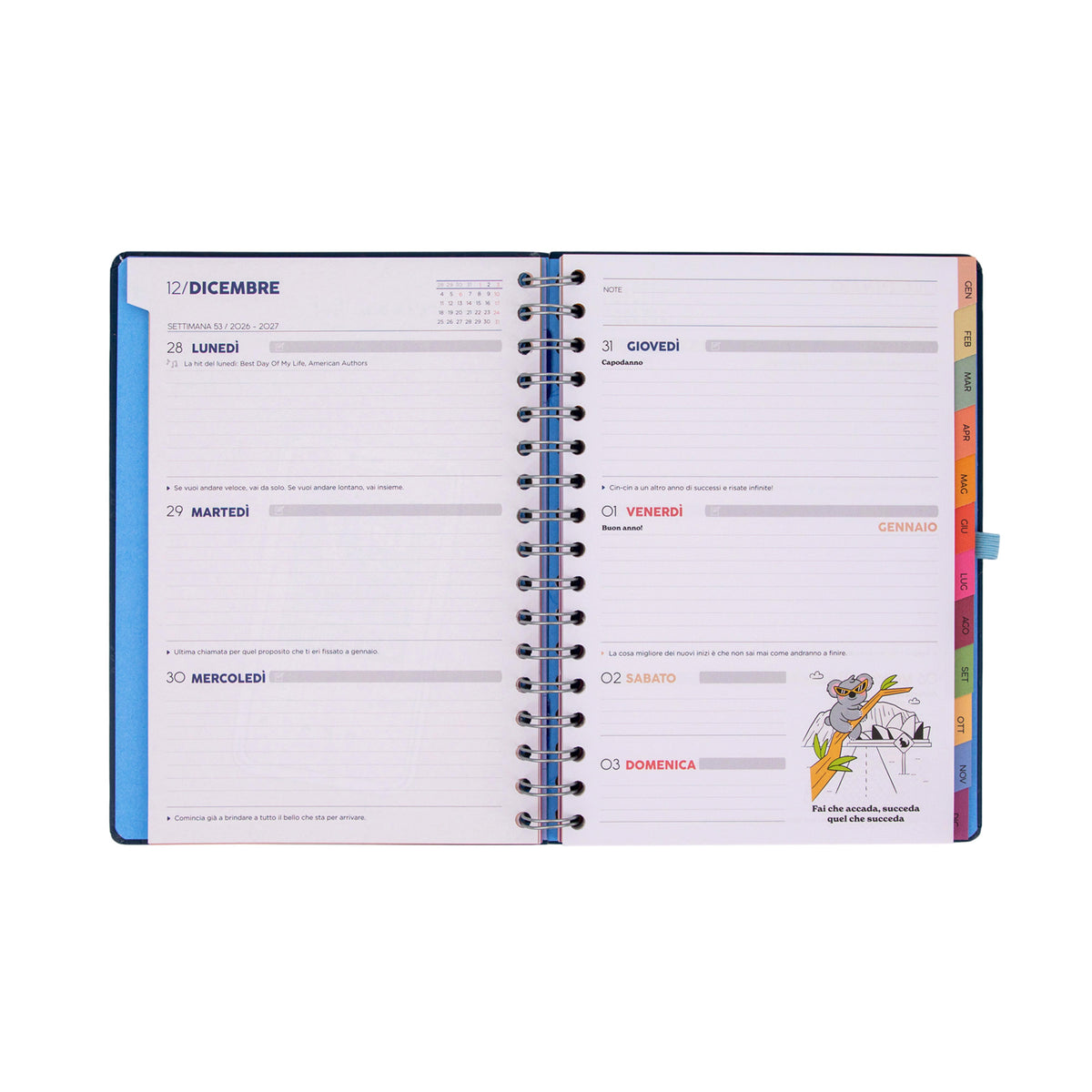 Agenda grande 2027 con tasca interna Mr. Wonderful