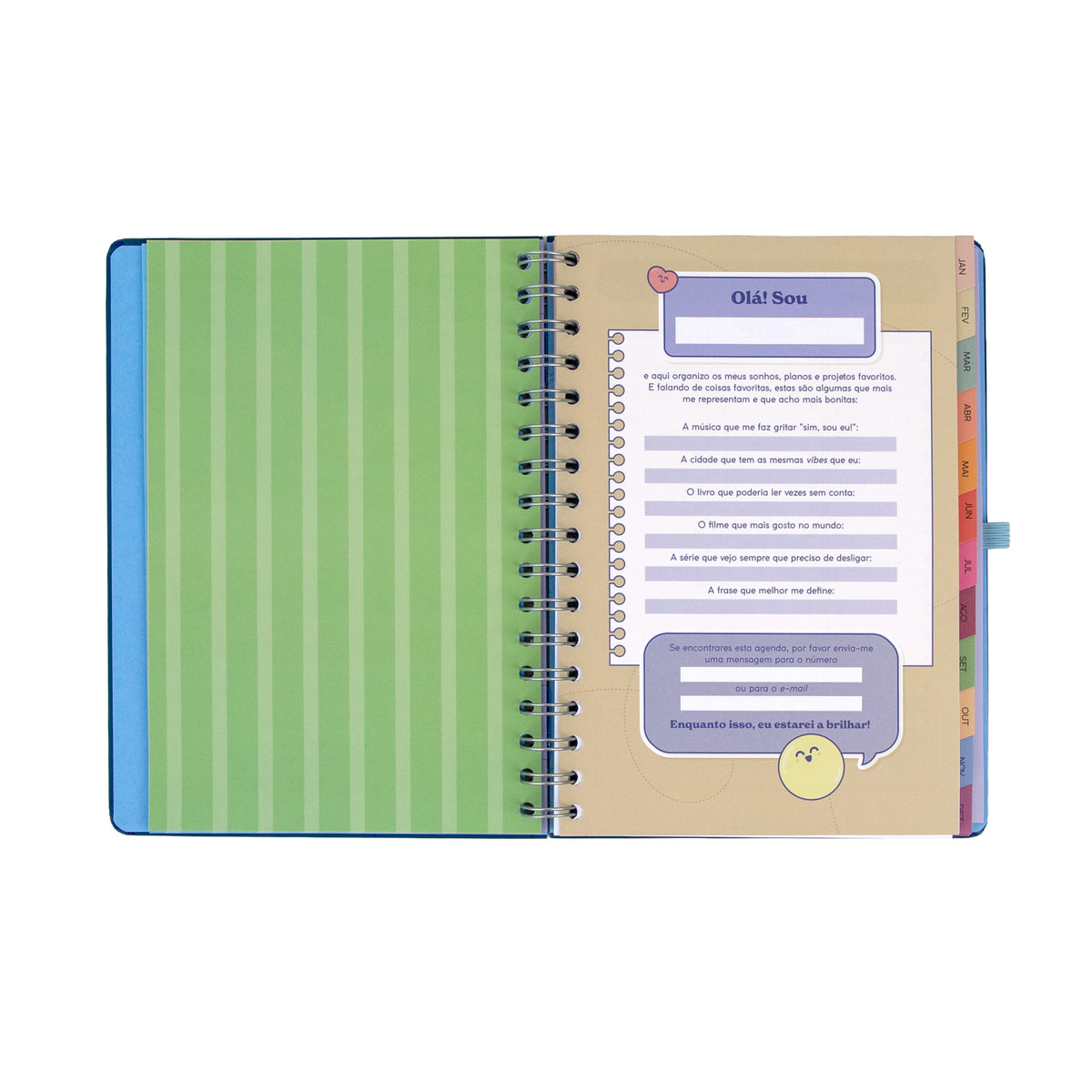 Agenda Mr. Wonderful 2027 com autocolantes