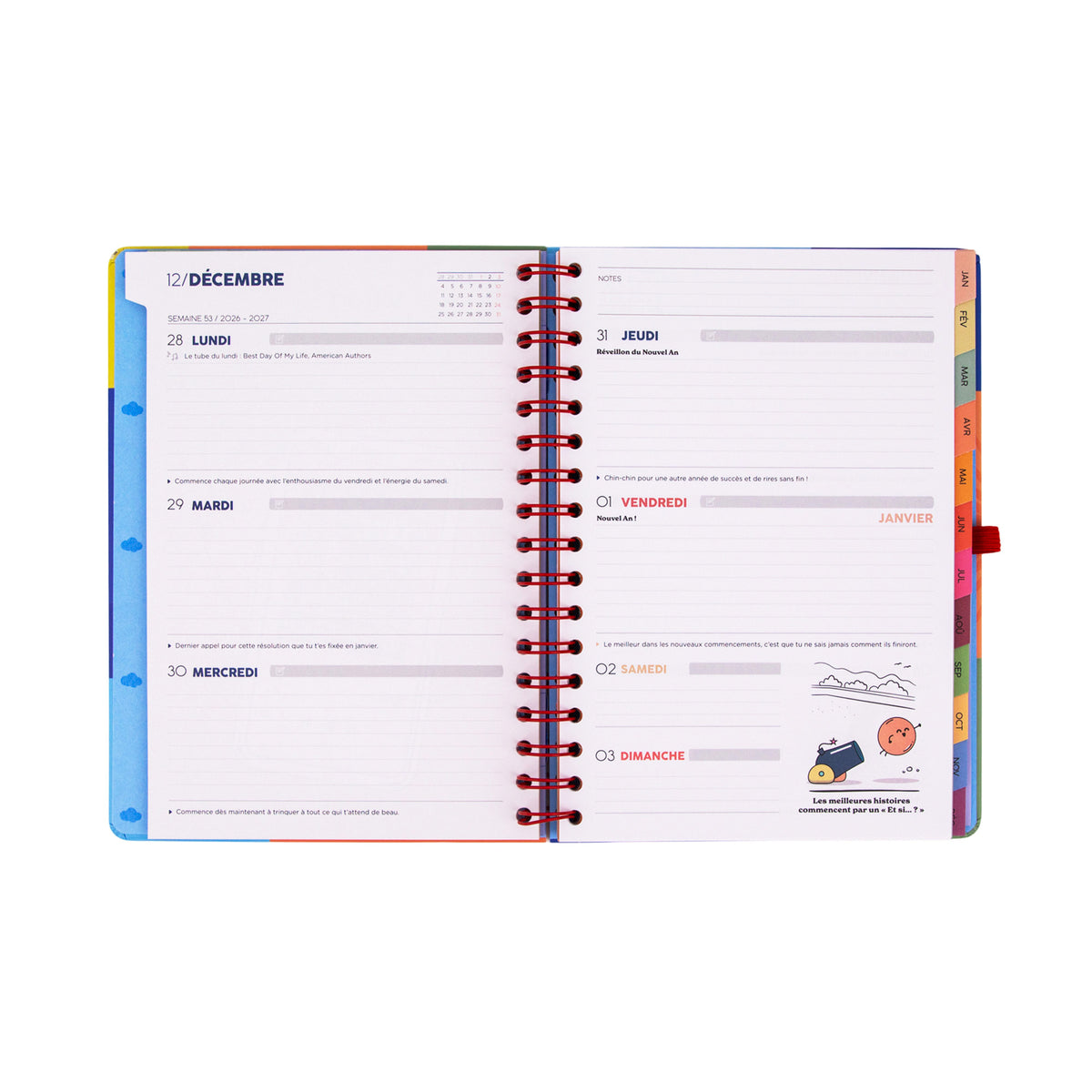 Agenda Mr. Wonderful 2027 avec poche intérieure