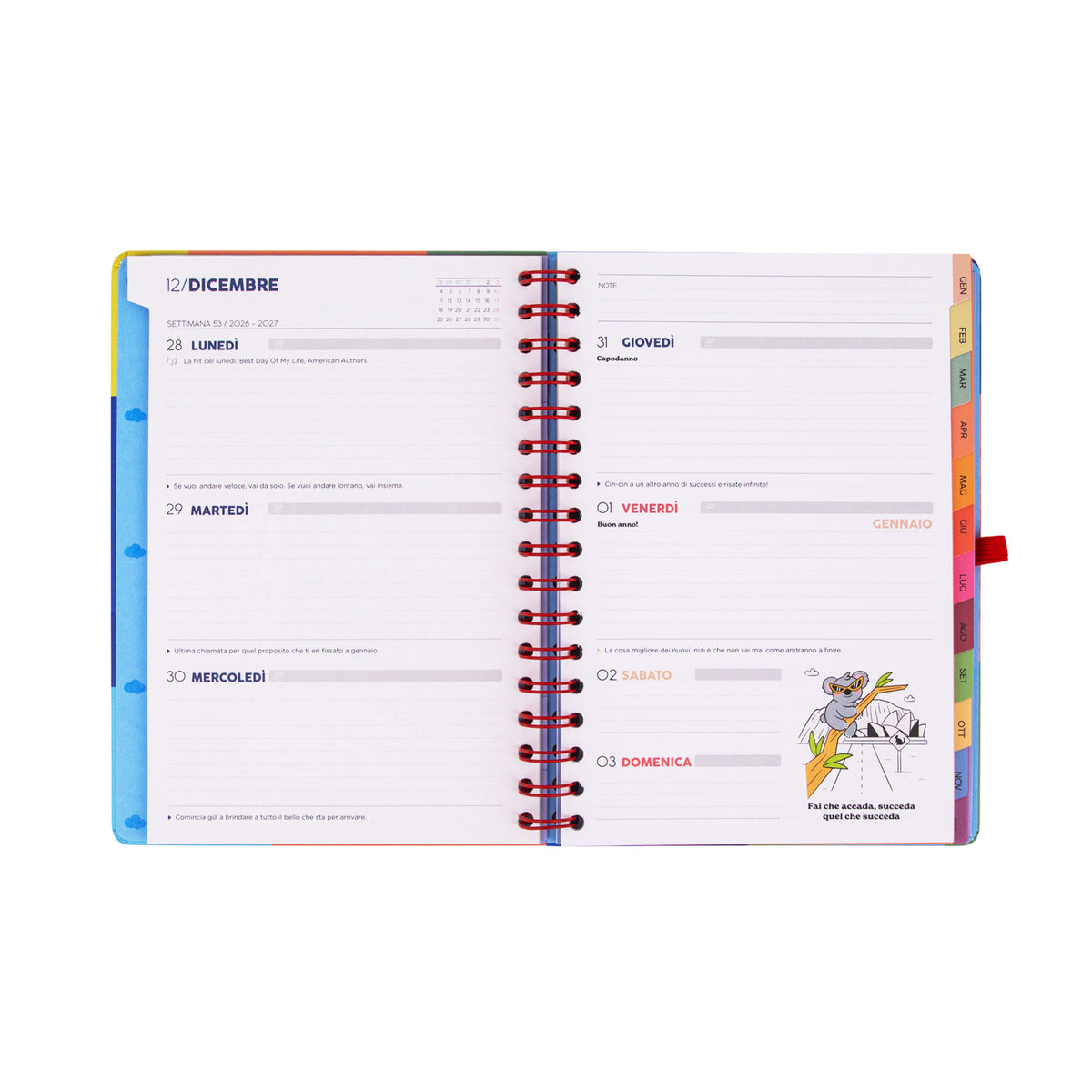 Agenda Mr. Wonderful 2027 con tasca interna