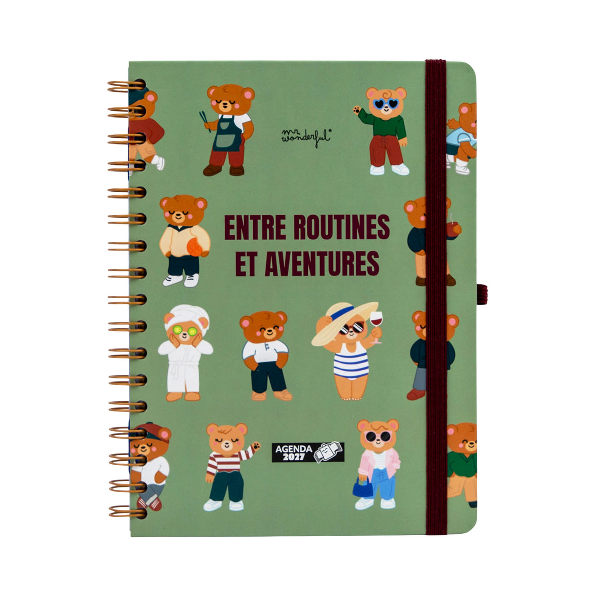 Agenda journalier petit format 2027 Mr. Wonderful