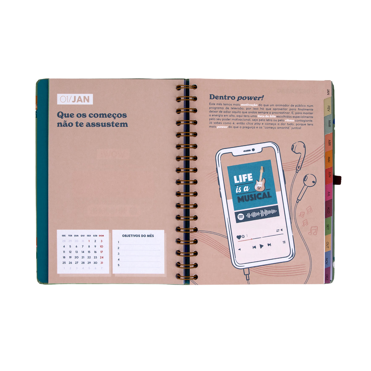 Agenda diária 2027 com autocolantes Mr. Wonderful