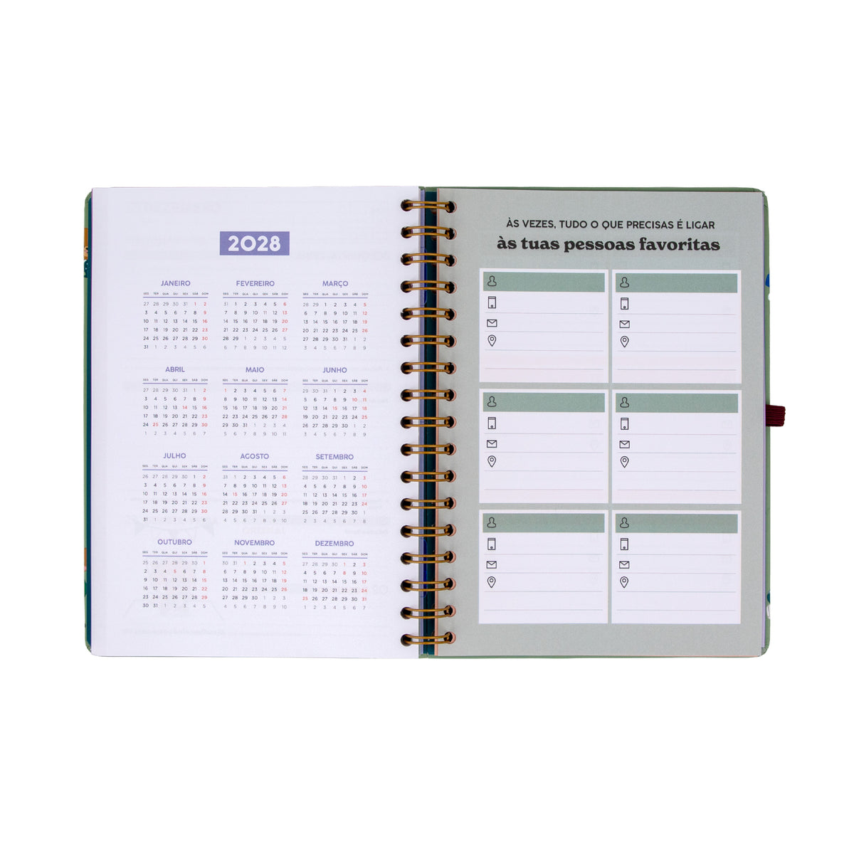Agenda pequena 2027 com bolso Mr. Wonderful